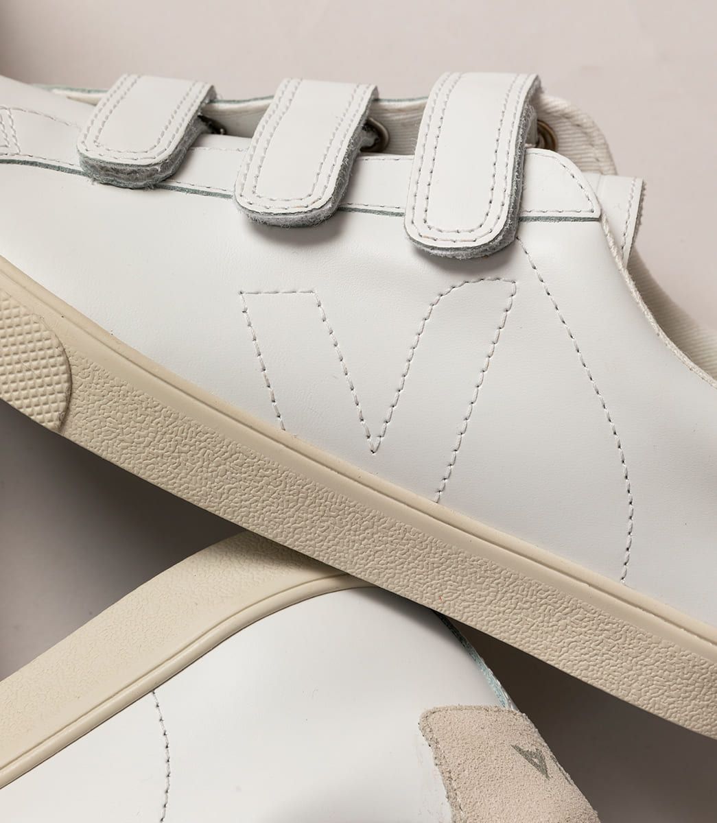 Veja 3-Lock Leather Women's Sneakers White | VJ25743E