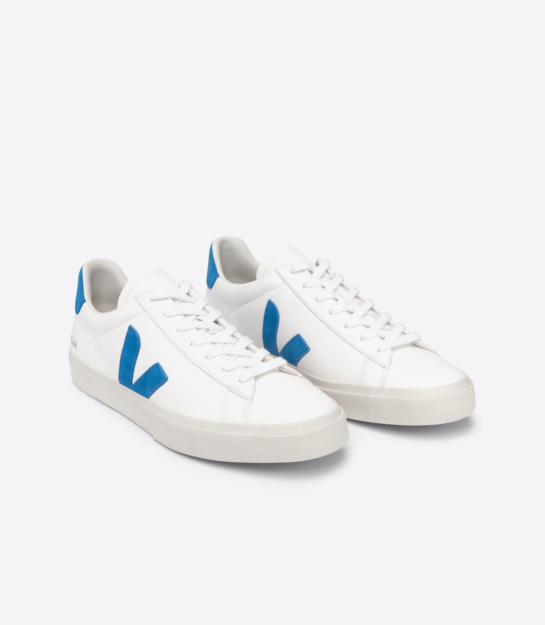 Veja Campo Chromefree Leather Men's Sneakers White Blue | VJ60714T