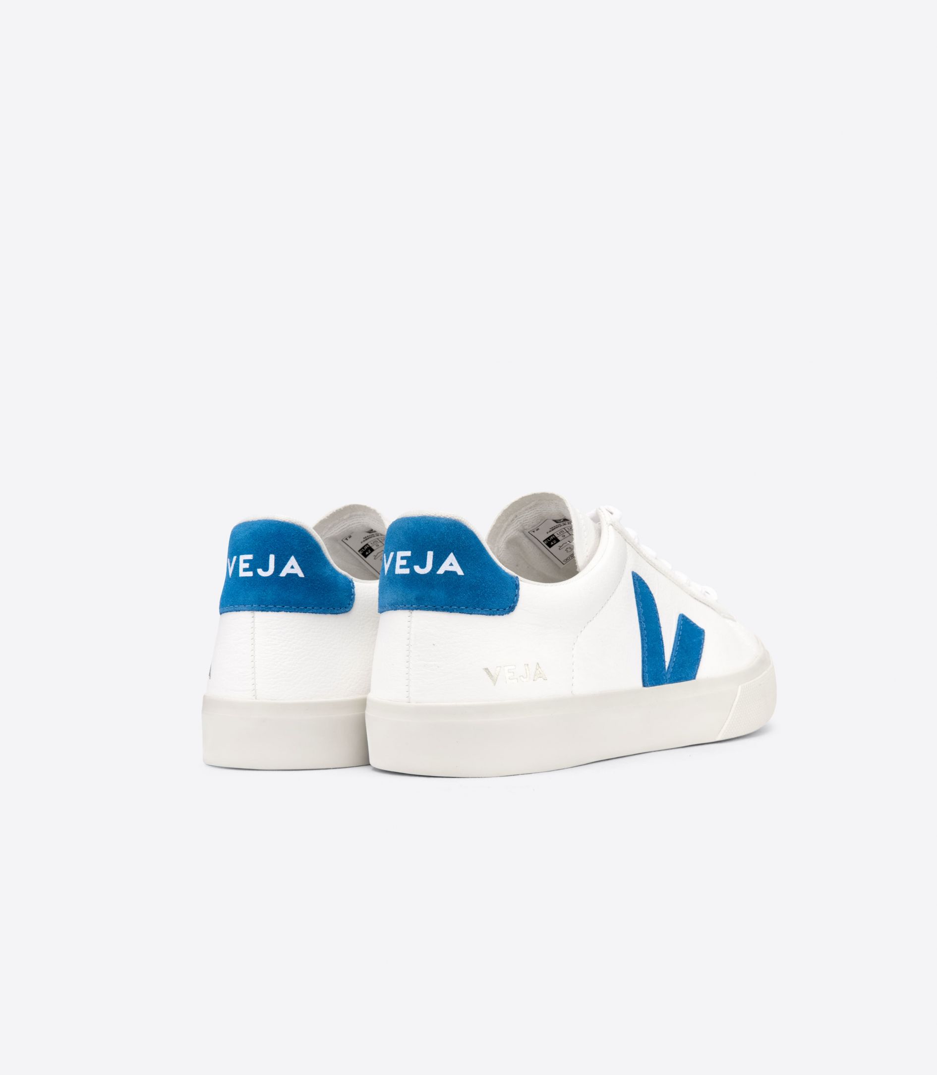 Veja Campo Chromefree Leather Men's Sneakers White Blue | VJ60714T