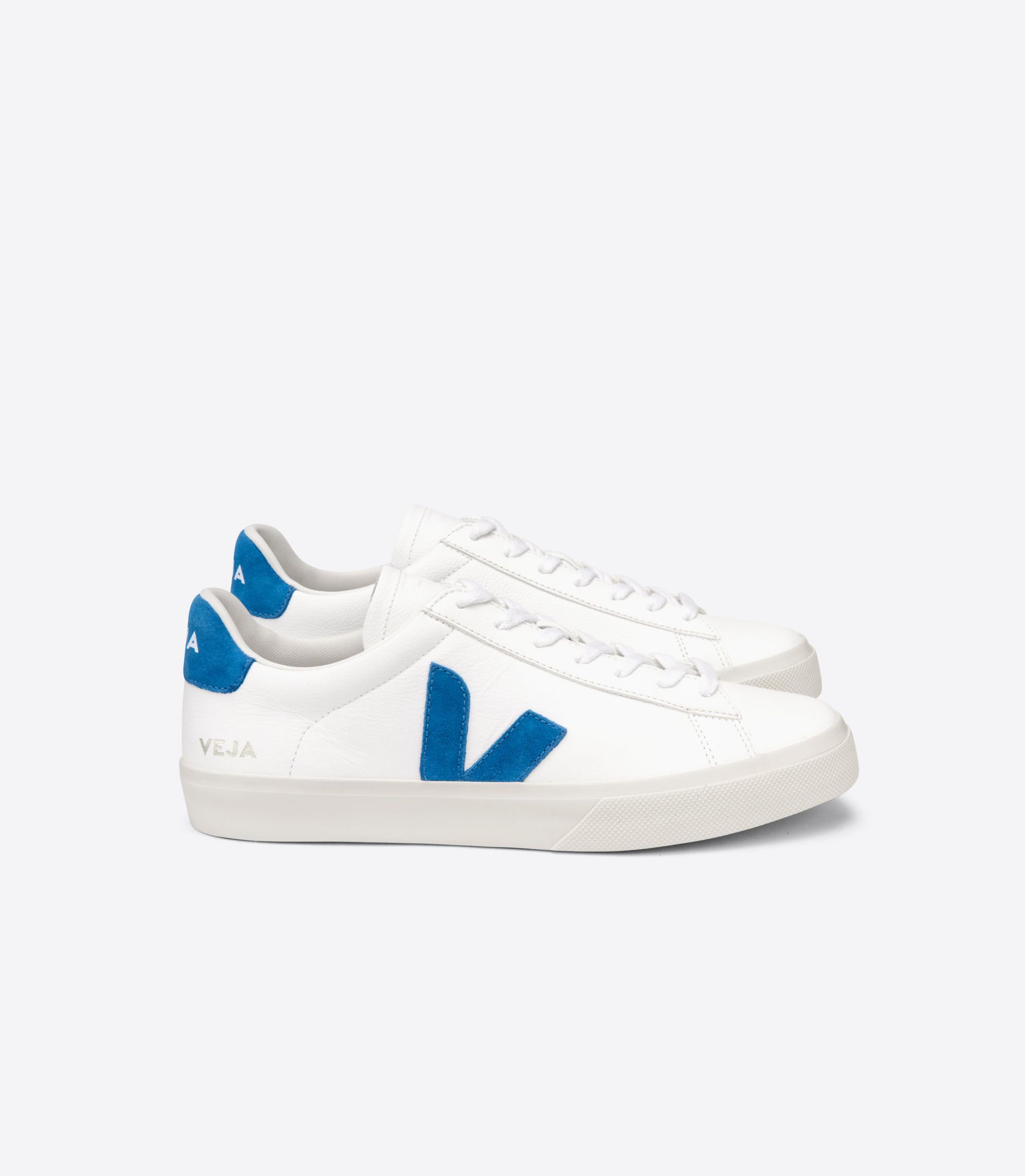 Veja Campo Chromefree Leather Men\'s Sneakers White Blue | VJ60714T