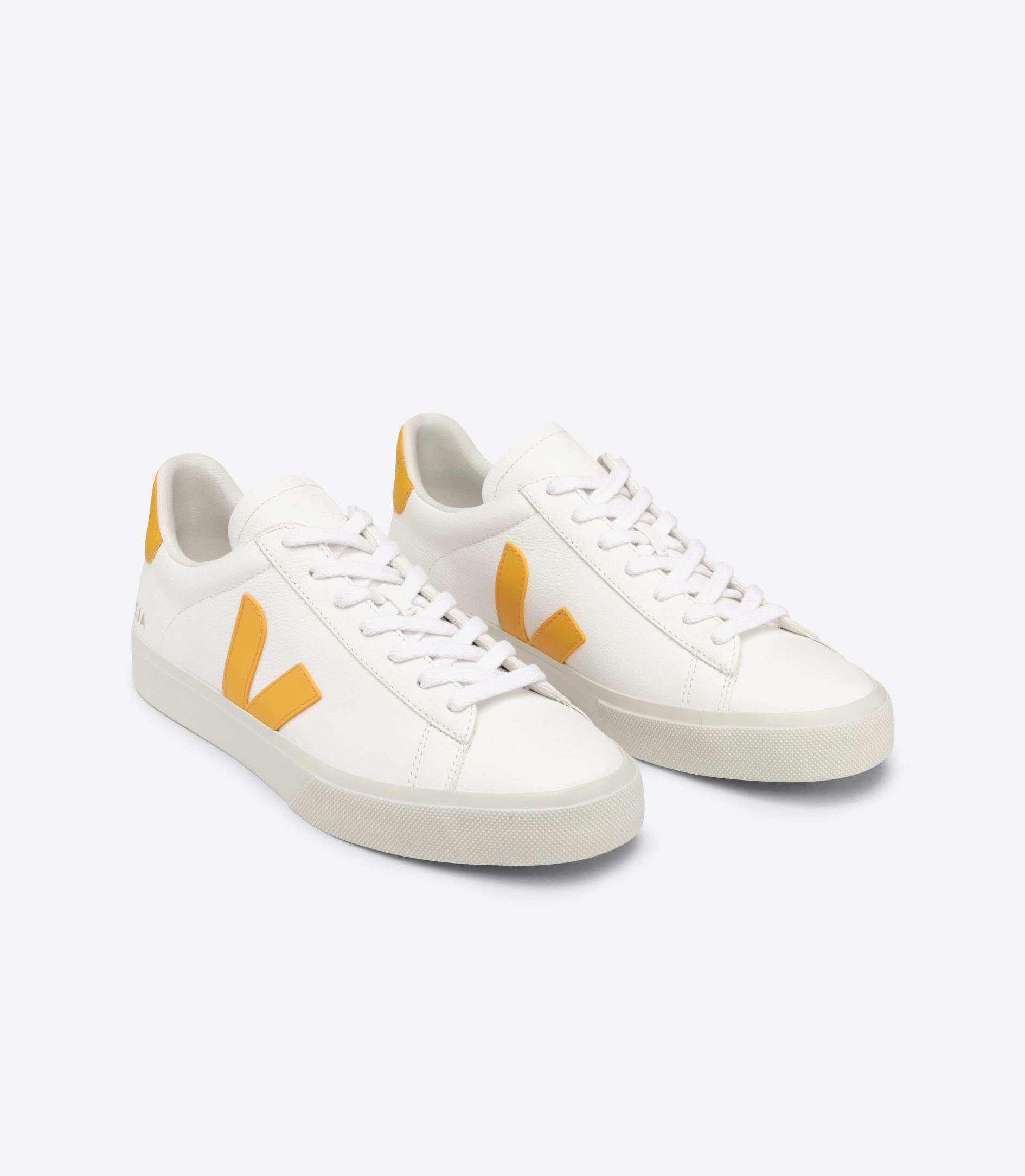 Veja Campo Chromefree Leather Women's Sneakers White Yellow | VJ12640E