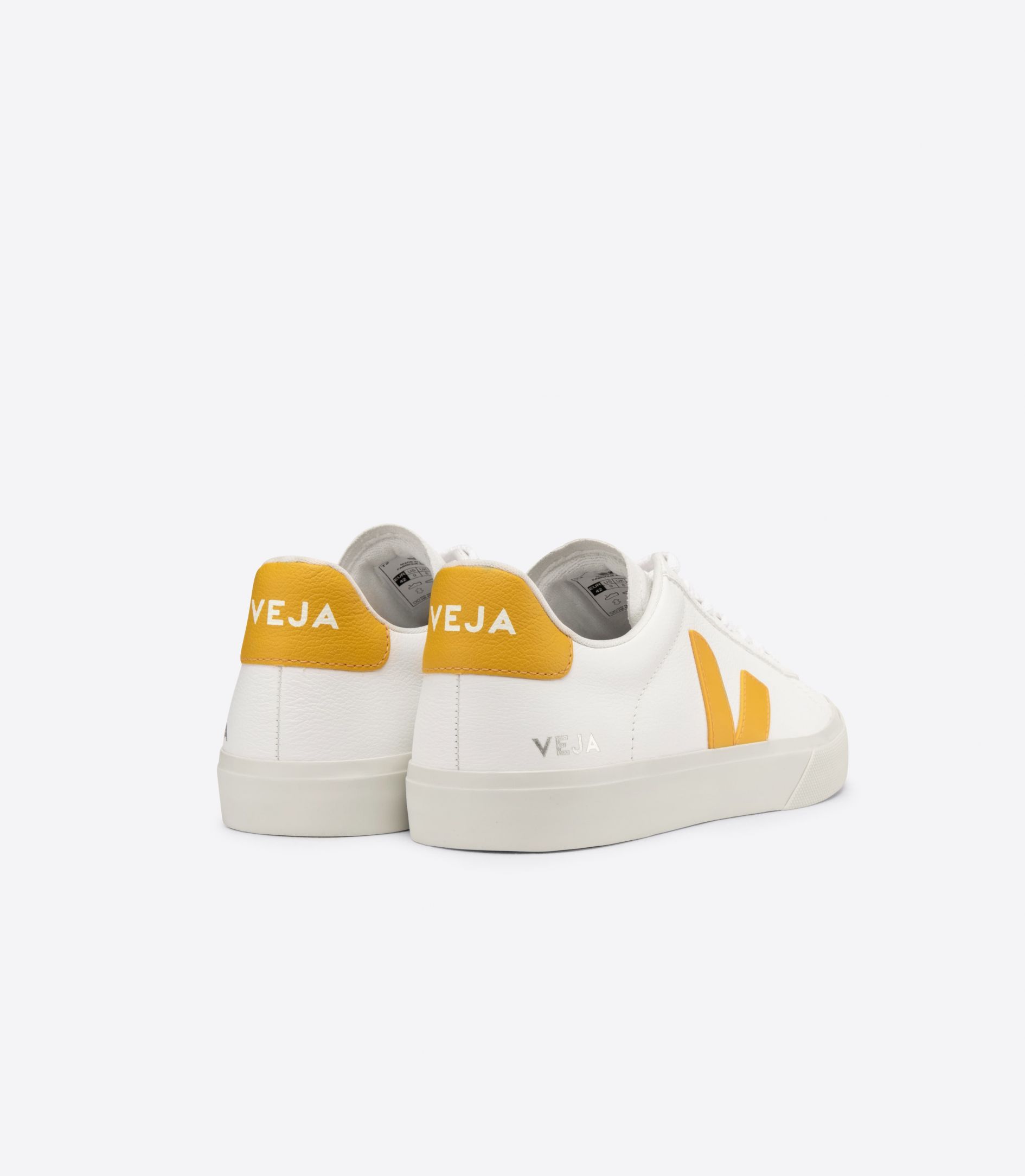 Veja Campo Chromefree Leather Women's Sneakers White Yellow | VJ12640E