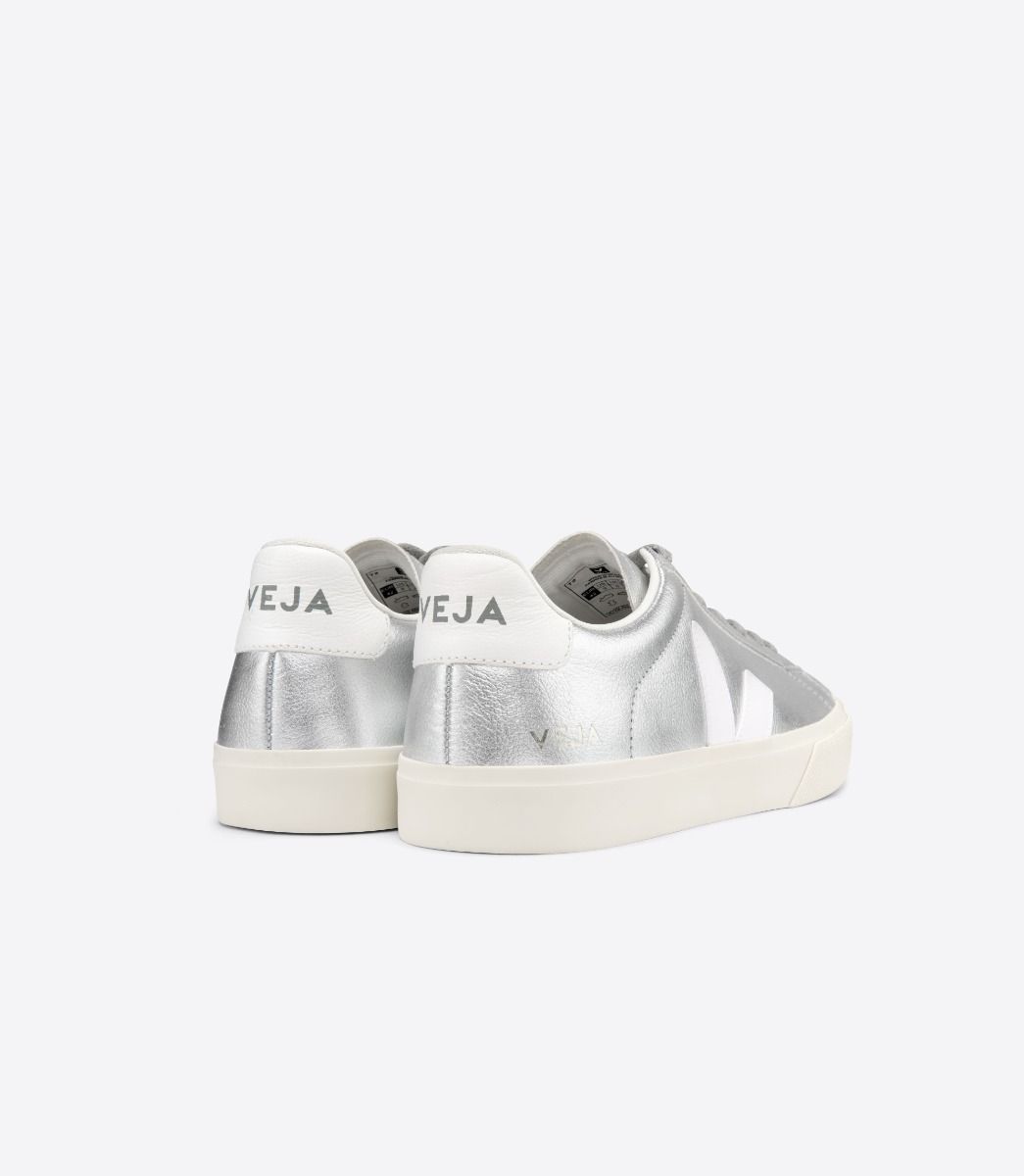 Veja Campo Chromefree Women's Sneakers Silver White | VJ48769C