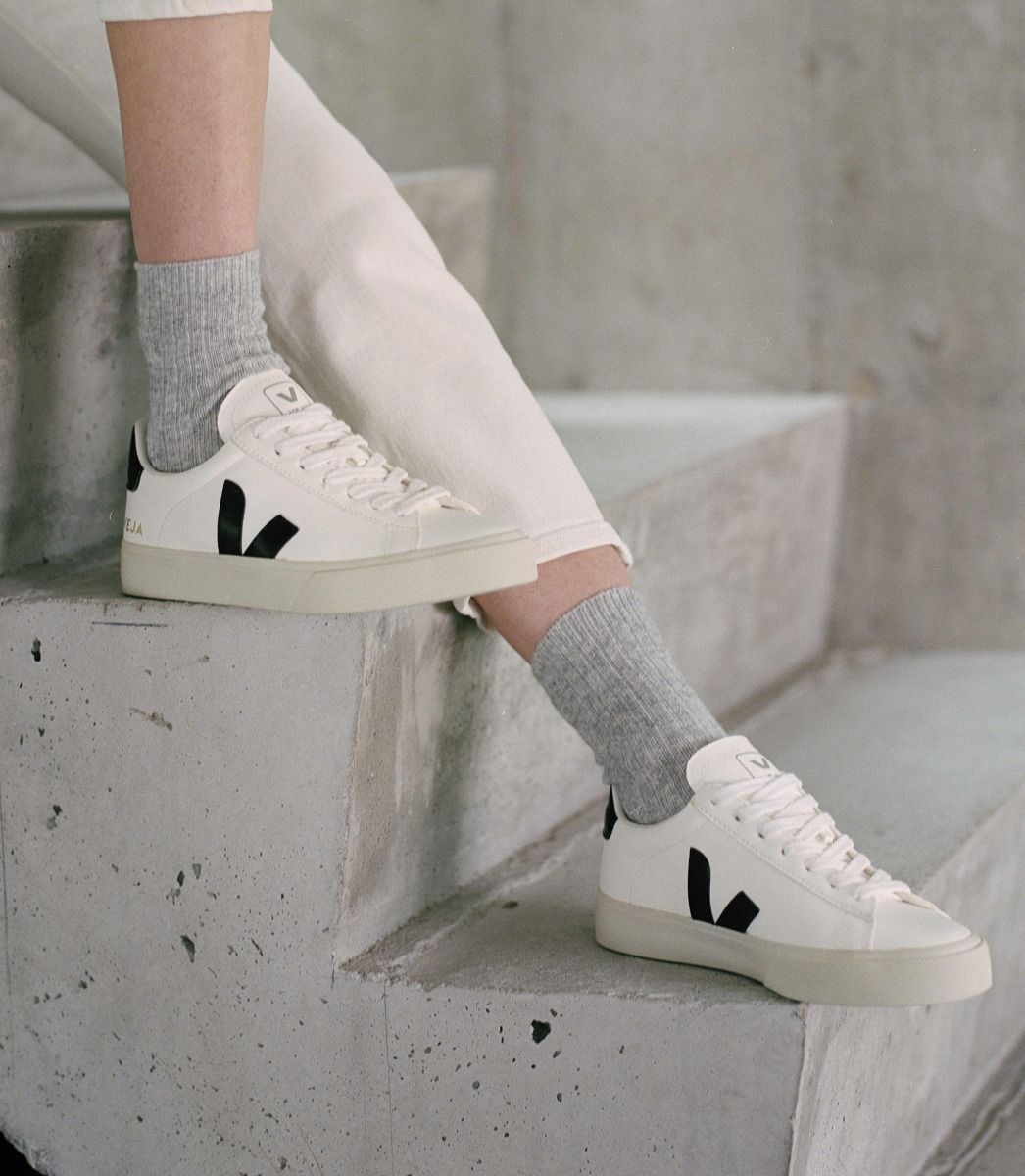 Veja Campo Chromefree Women's Sneakers White Black | VJ49183R