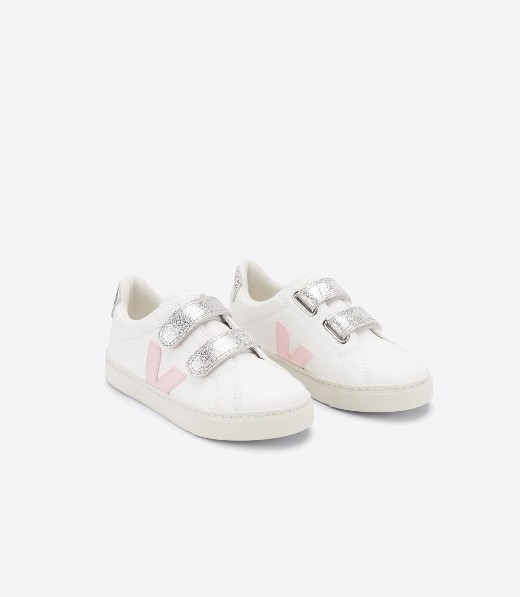 Veja Esplar Chromefree Kids' Sneakers White Silver | VJ80591M