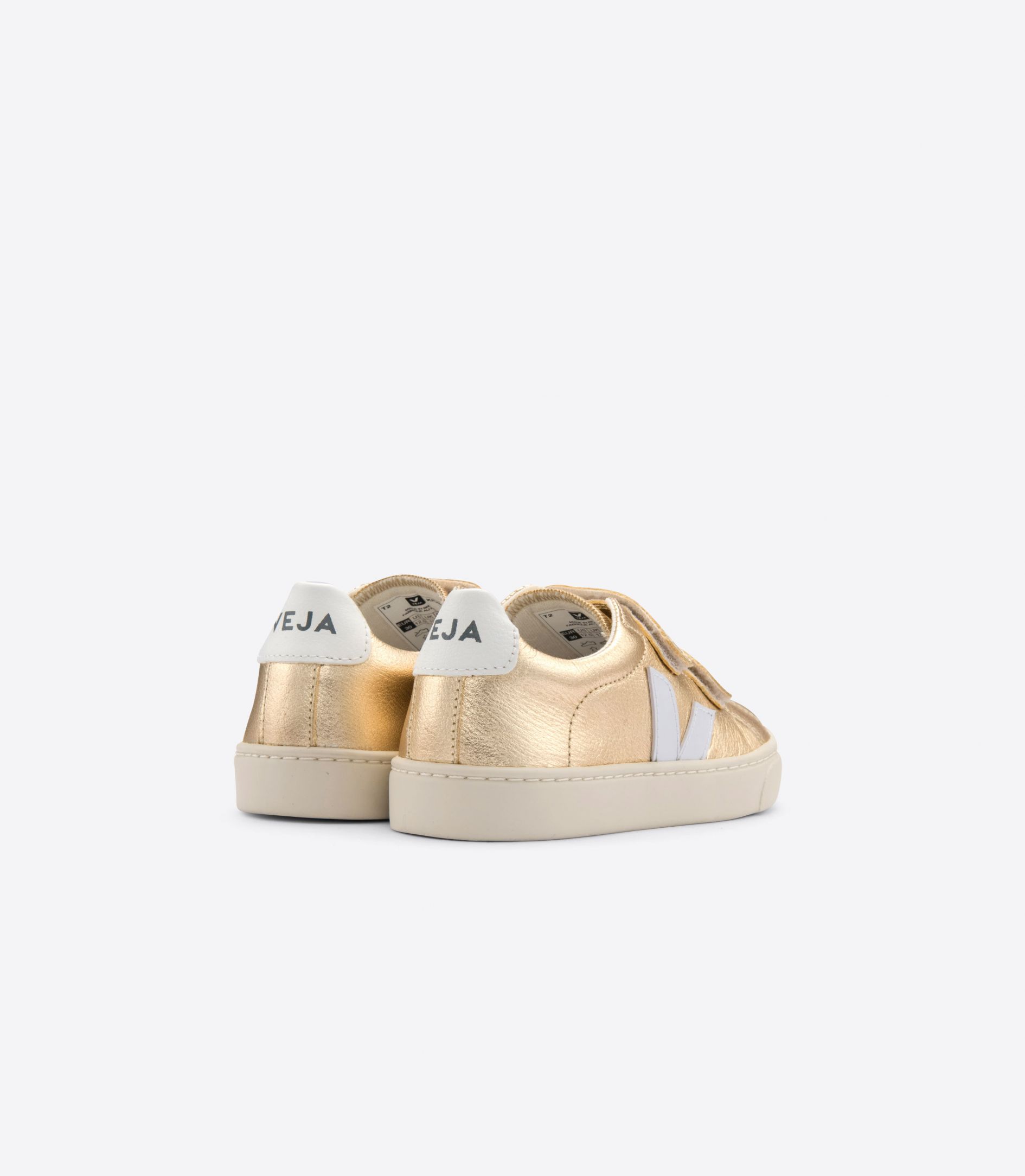 Veja Esplar Chromefree Leather Kids' Sneakers Gold White | VJ09462Y