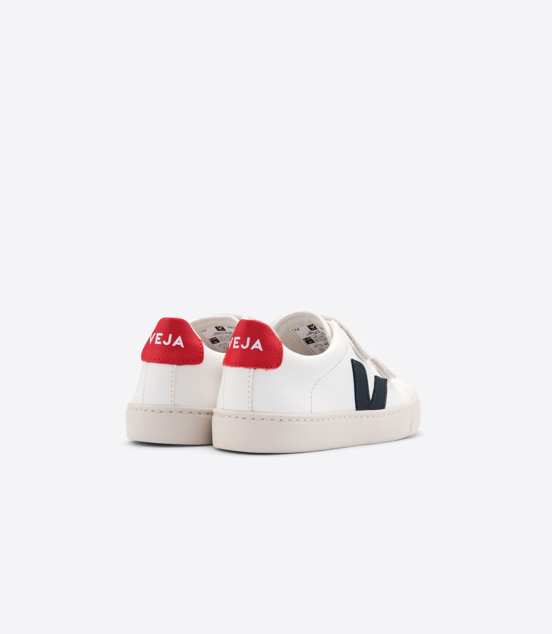 Veja Esplar Chromefree Leather Kids' Sneakers White Navy Red | VJ21564J