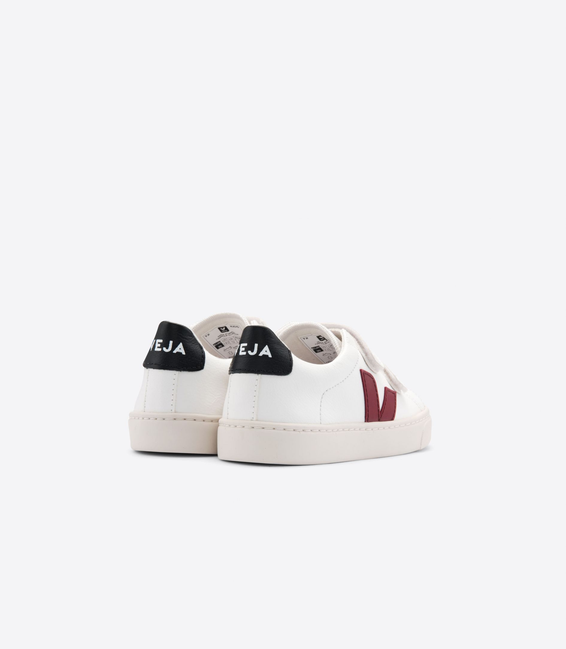 Veja Esplar Chromefree Leather Kids' Sneakers White Red Black | VJ31245L