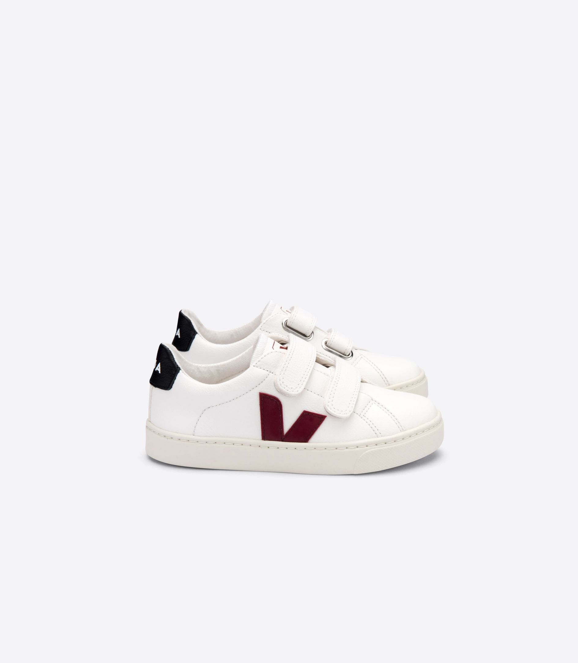 Veja Esplar Chromefree Leather Kids\' Sneakers White Red Black | VJ31245L