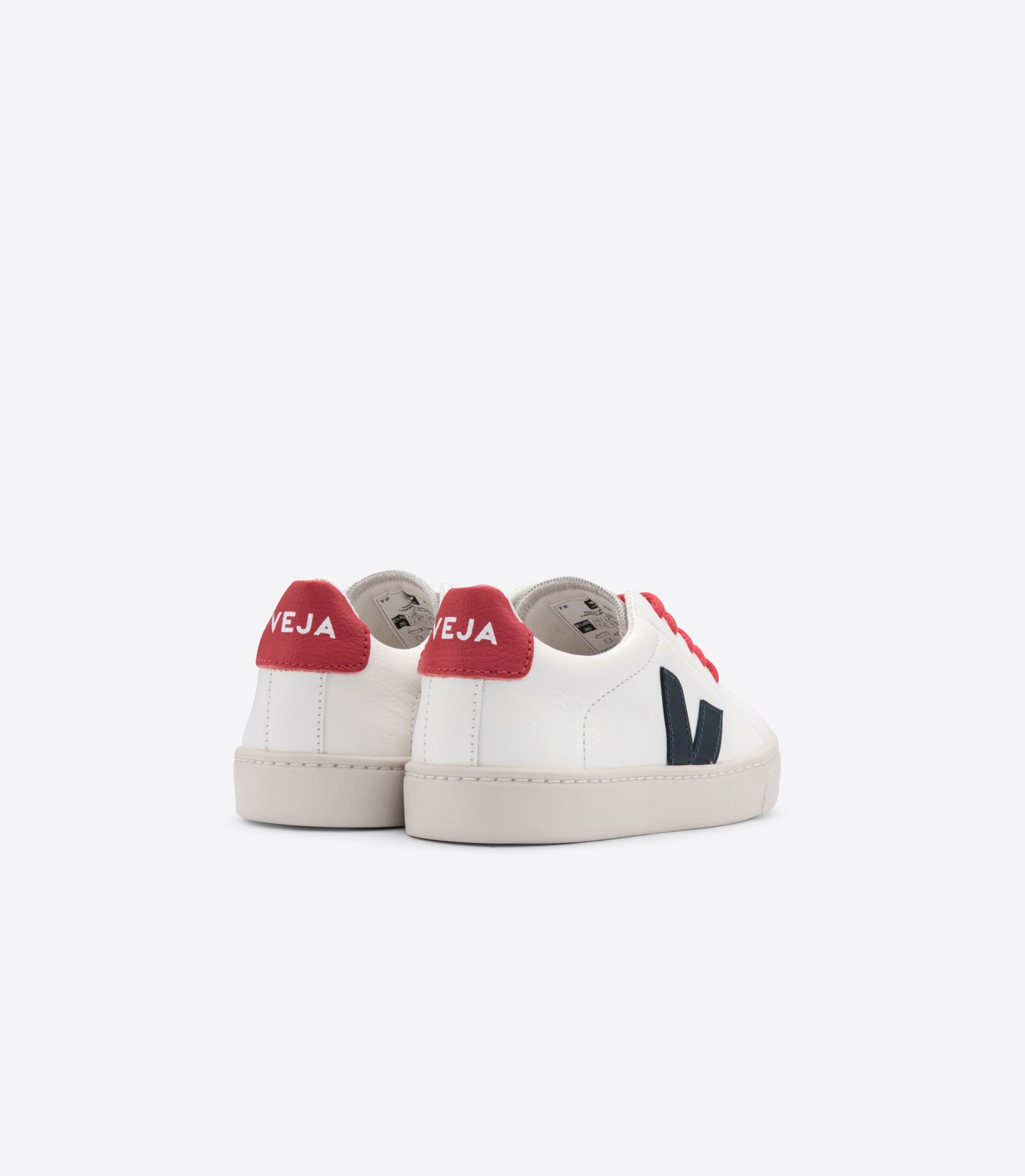 Veja Esplar Lace Chromefree Kids' Sneakers White Navy Red | VJ35748H