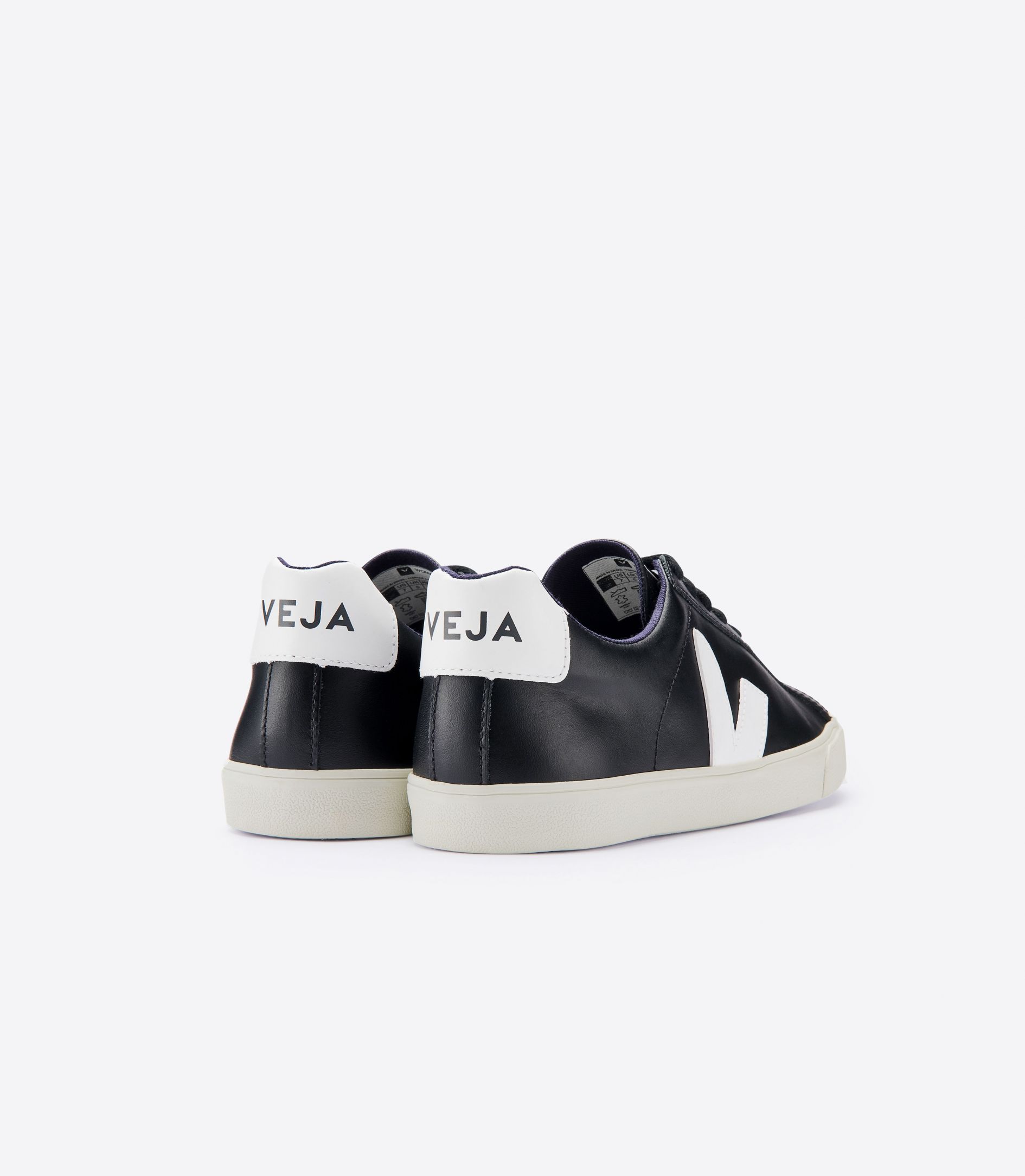 Veja Esplar Leather Men's Sneakers Black White | VJ15260K