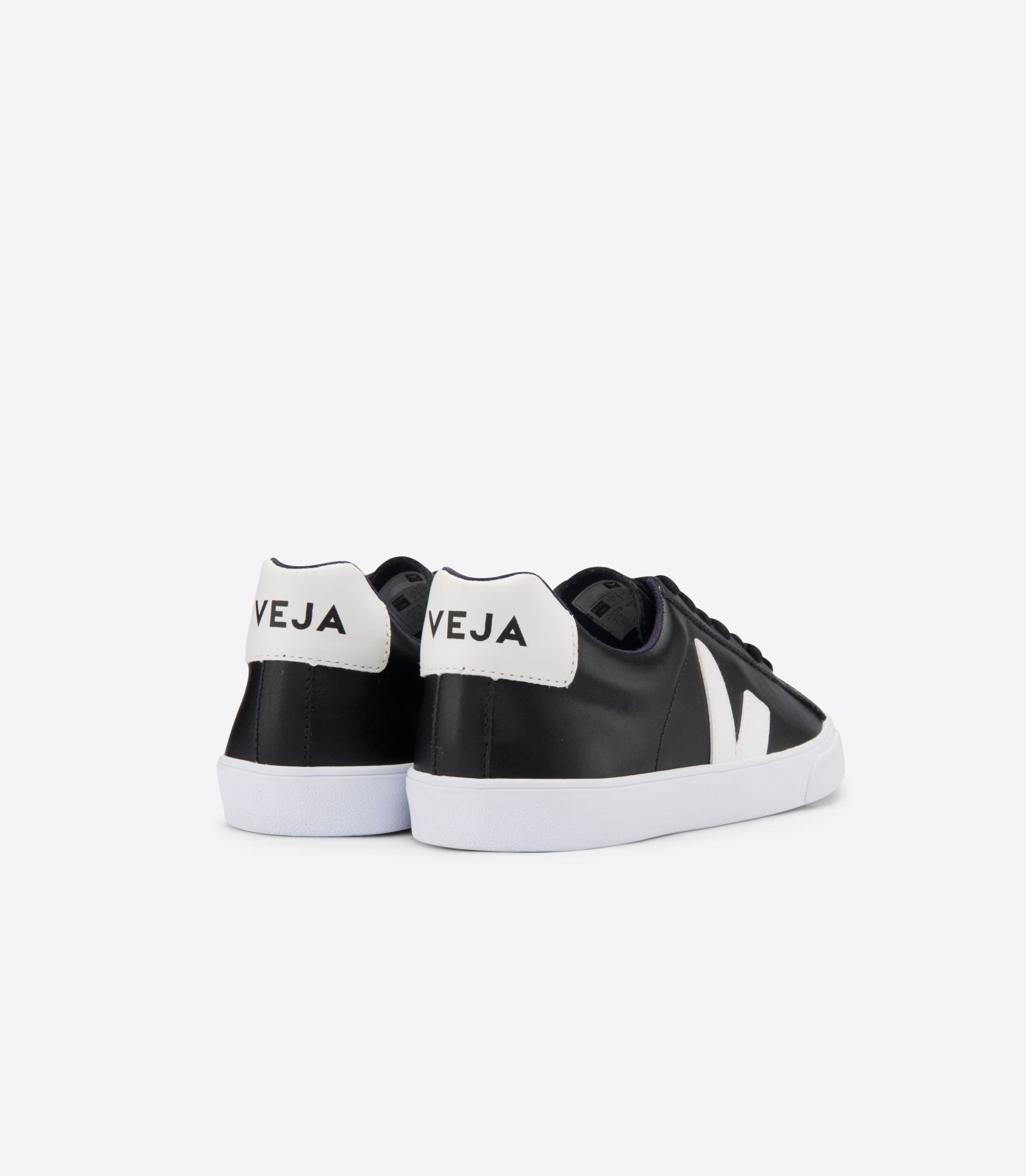 Veja Esplar Leather Men's Sneakers Black White | VJ86520W