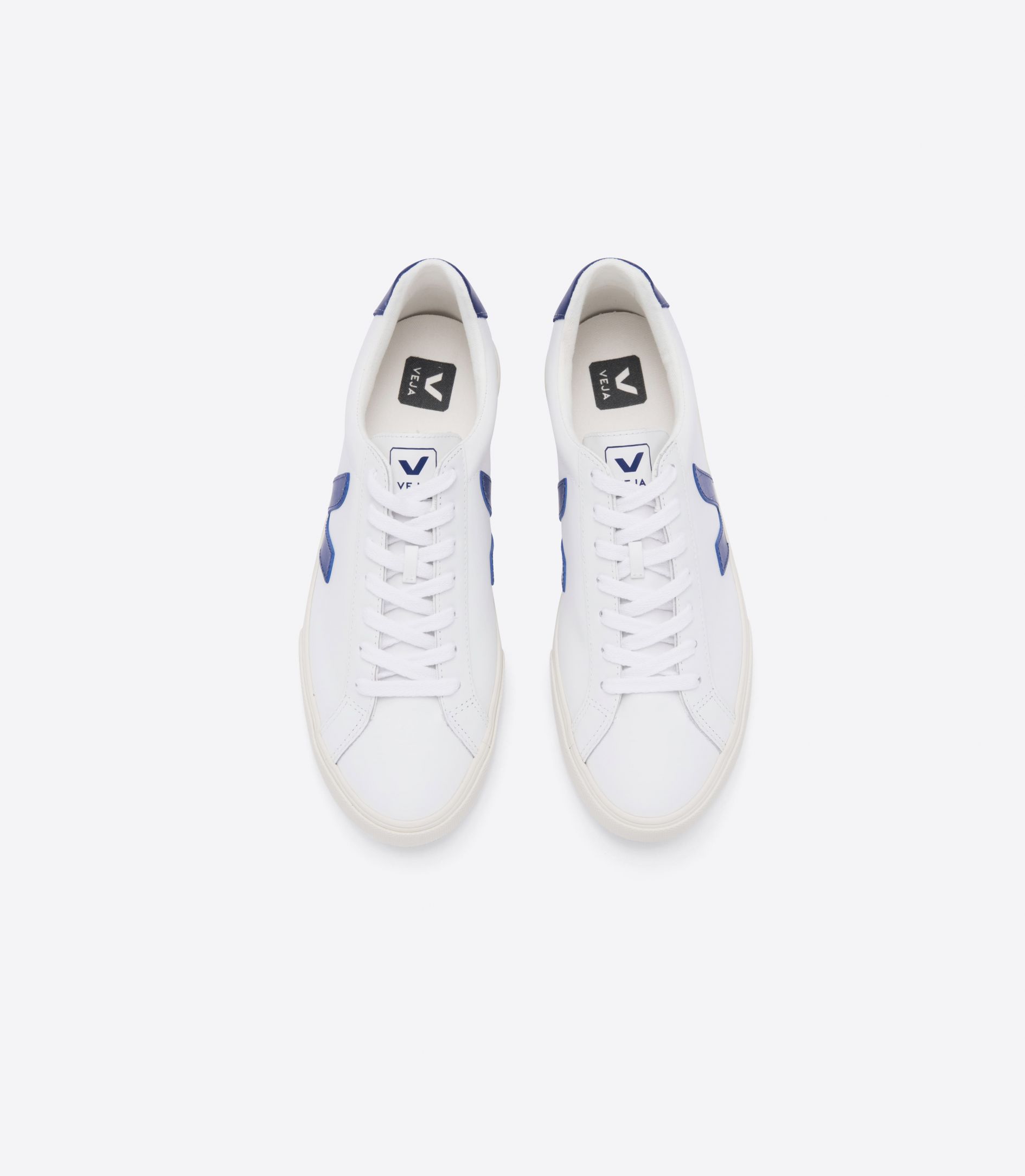 Veja Esplar Leather Men's Sneakers White Blue | VJ56013L