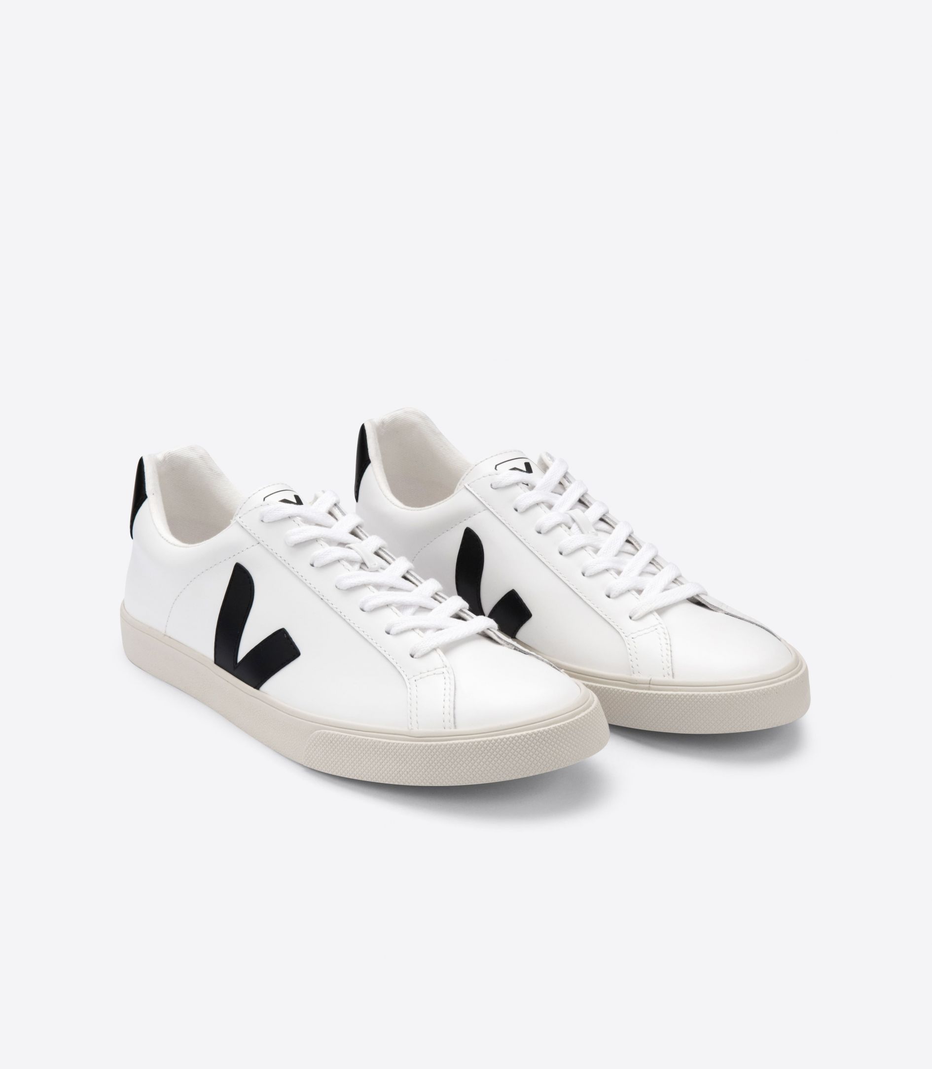 Veja Esplar Leather Men's Sneakers White Black | VJ96320M