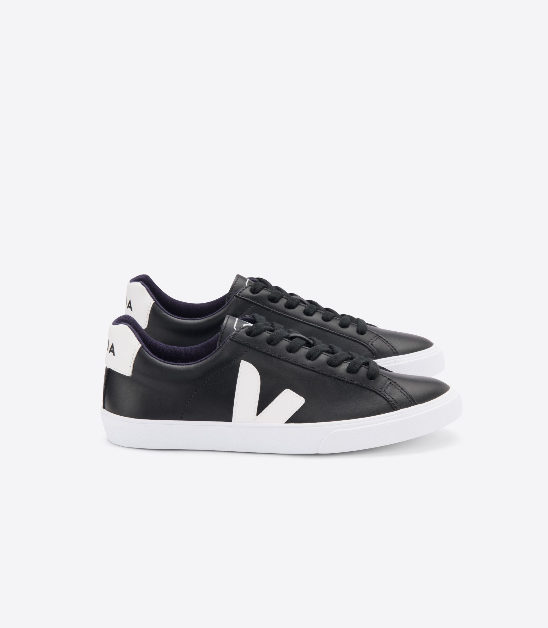 Veja Esplar Leather Women\'s Sneakers Black White | VJ16475D