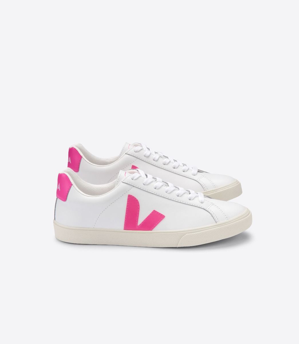 Veja Esplar Leather Women\'s Sneakers White Pink | VJ09378V