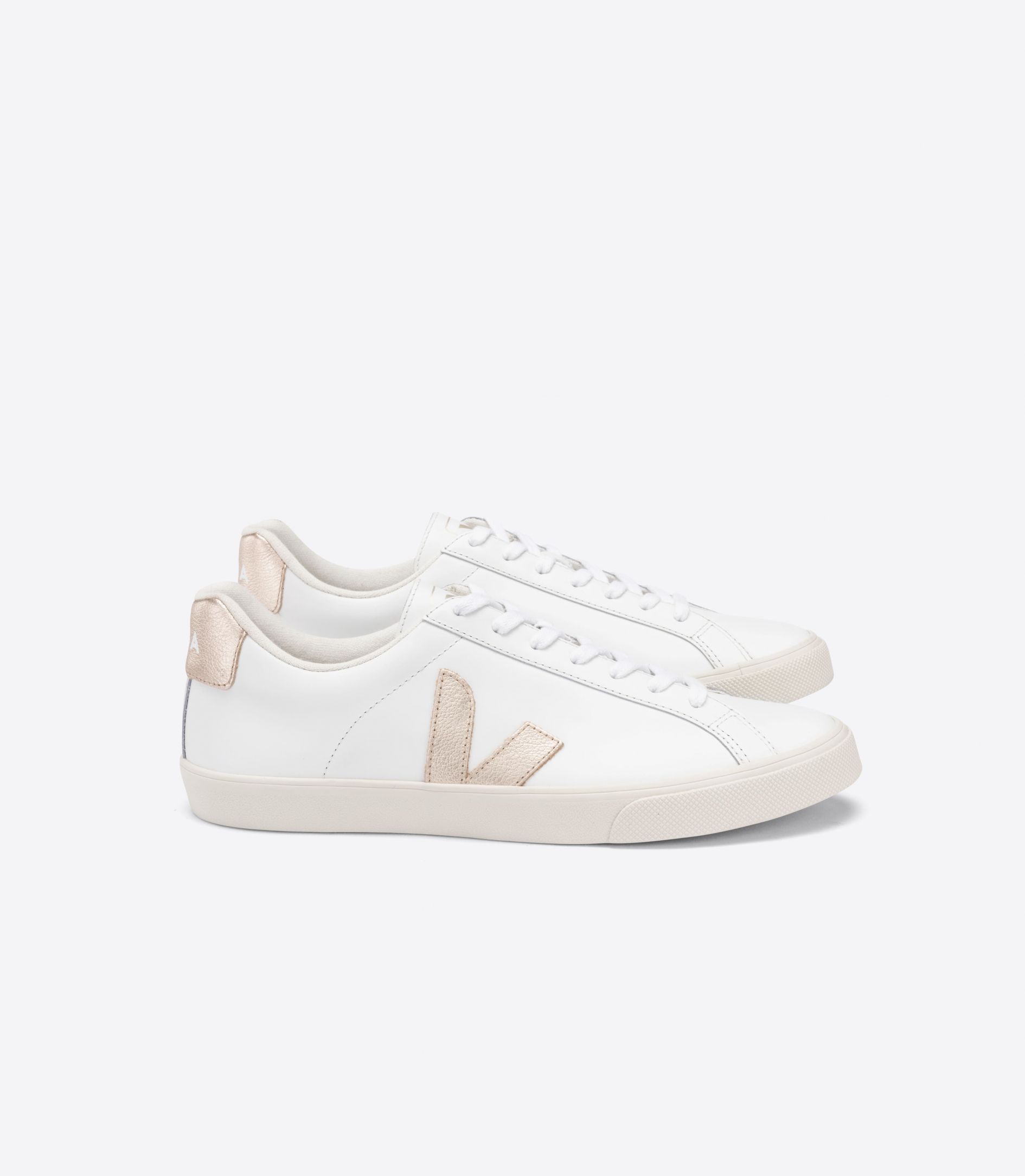 Veja Esplar Leather Women\'s Sneakers White Gold | VJ38920L