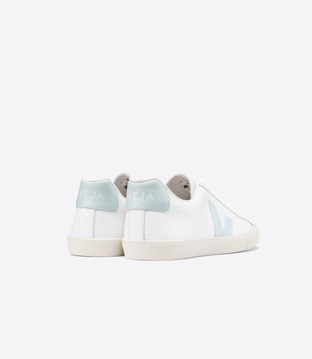 Veja Esplar Leather Women's Sneakers White Blue | VJ87325Y