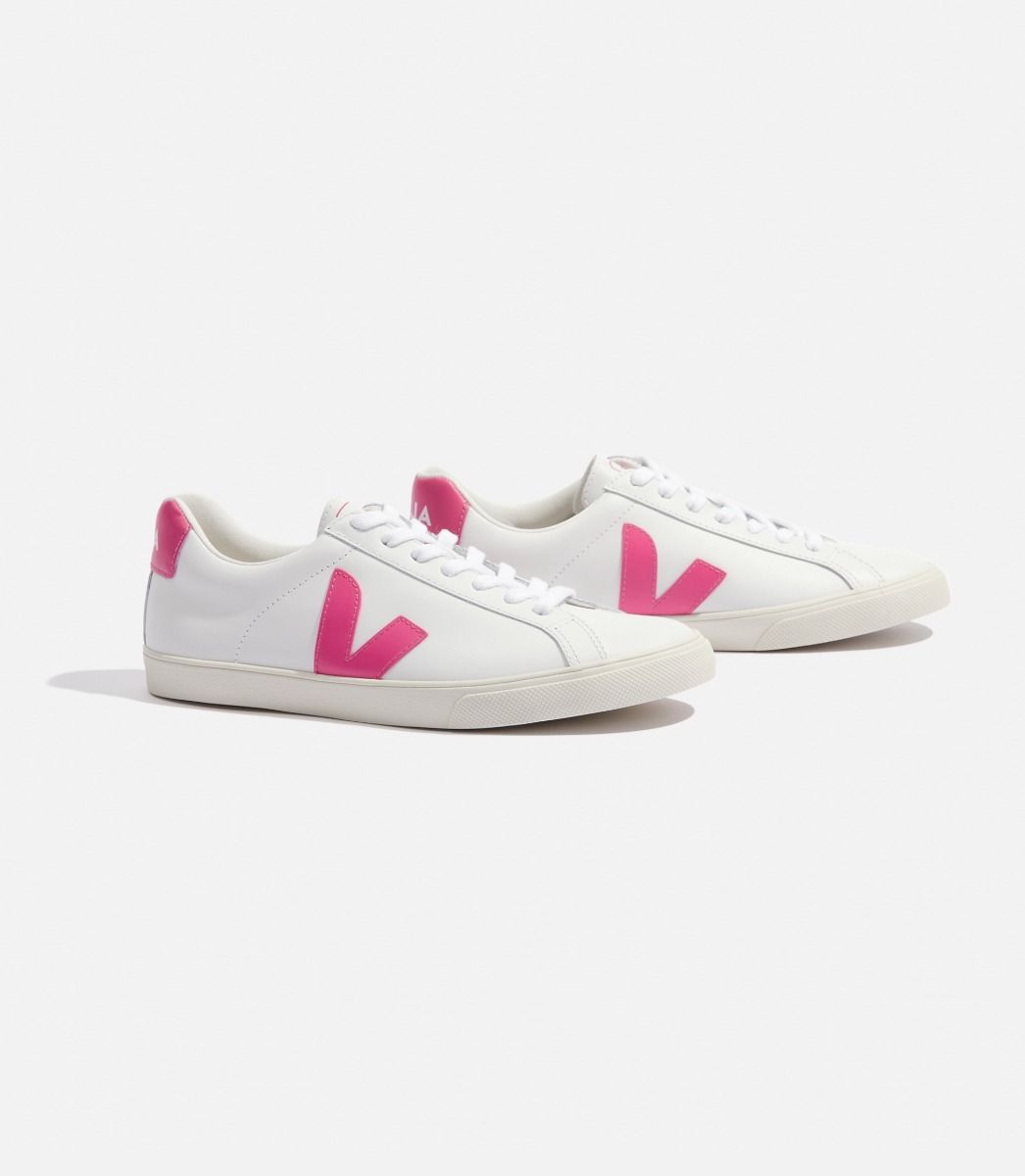 Veja Esplar Leather Women's Sneakers White Pink | VJ93102P