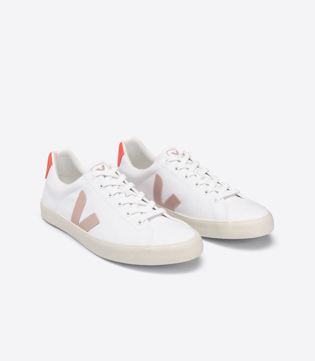 Veja Esplar Se Canvas Women's Sneakers White Orange | VJ50681Q