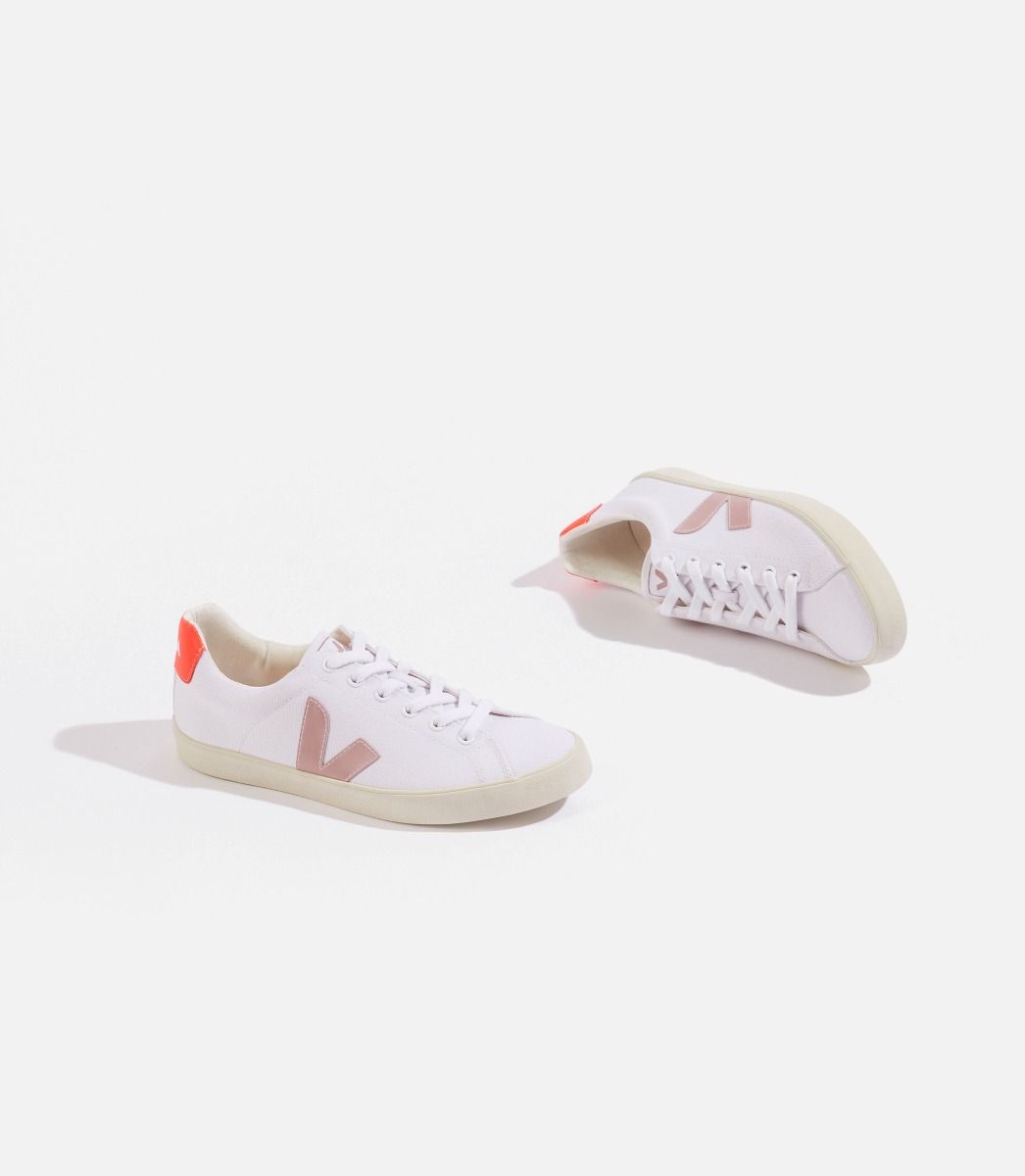 Veja Esplar Se Canvas Women's Sneakers White Orange | VJ50681Q