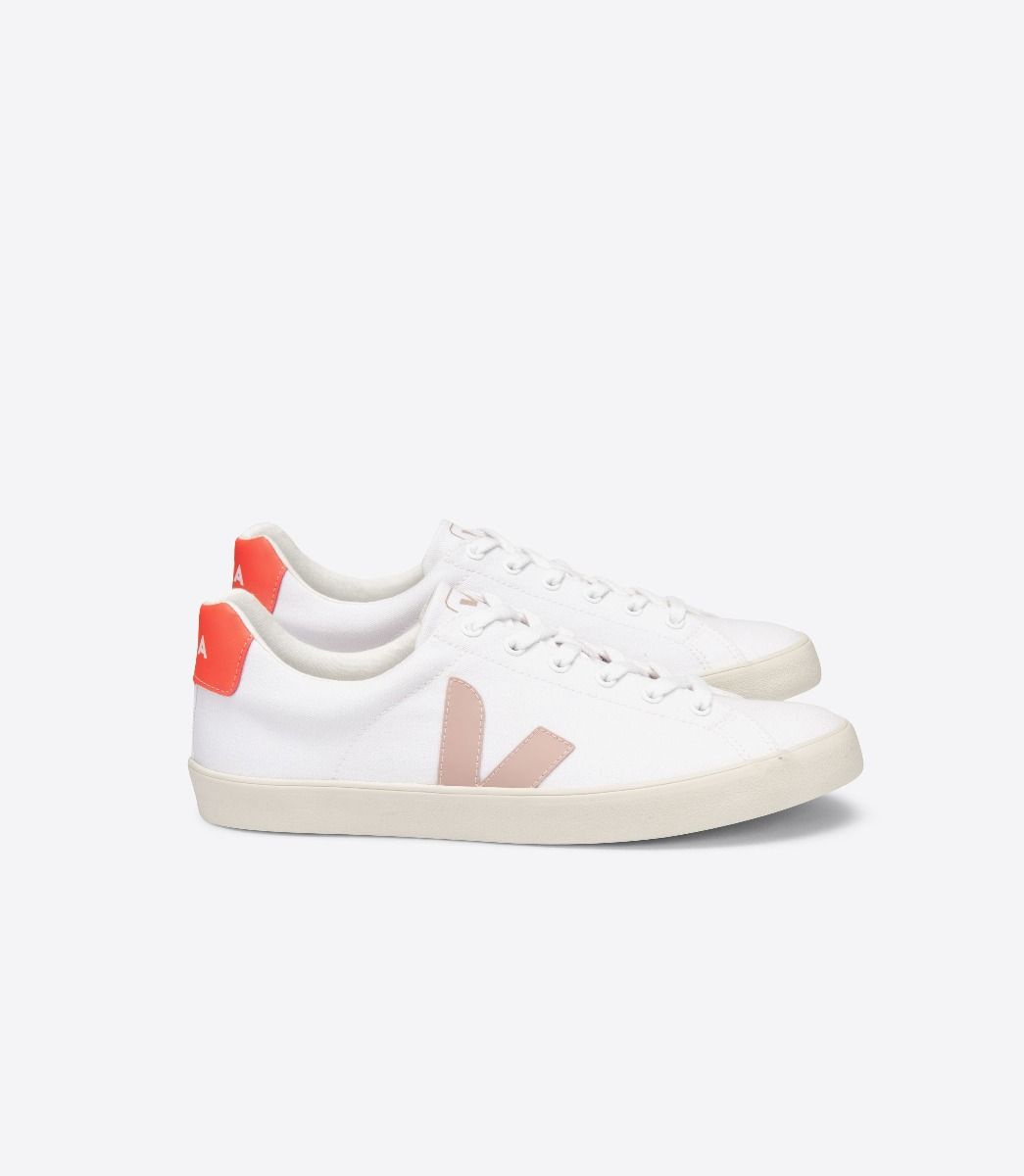 Veja Esplar Se Canvas Women\'s Sneakers White Orange | VJ50681Q