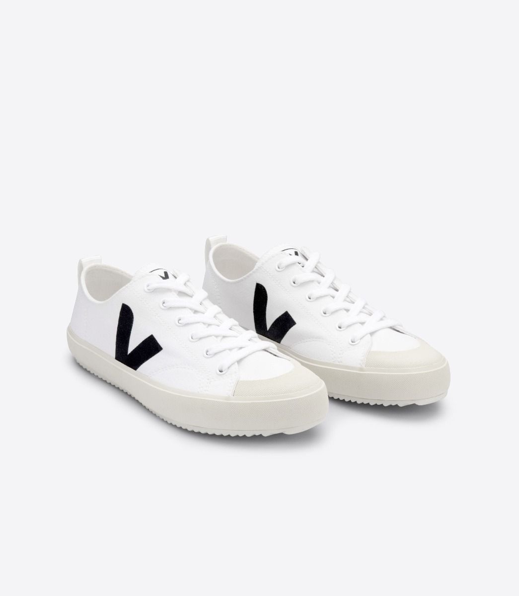 Veja Nova Canvas Men's Sneakers White Black | VJ50632B