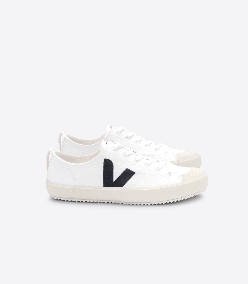 Veja Nova Canvas Men\'s Sneakers White Black | VJ50632B