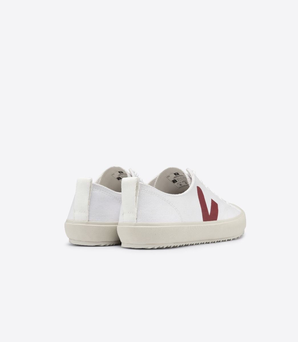 Veja Nova Canvas Vegan Women's Shoes White Red | VJ62543Y