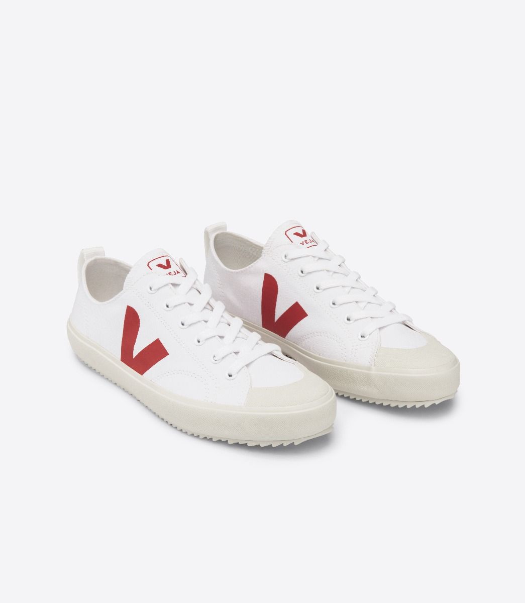 Veja Nova Canvas Vegan Women's Sneakers White Red | VJ46579P