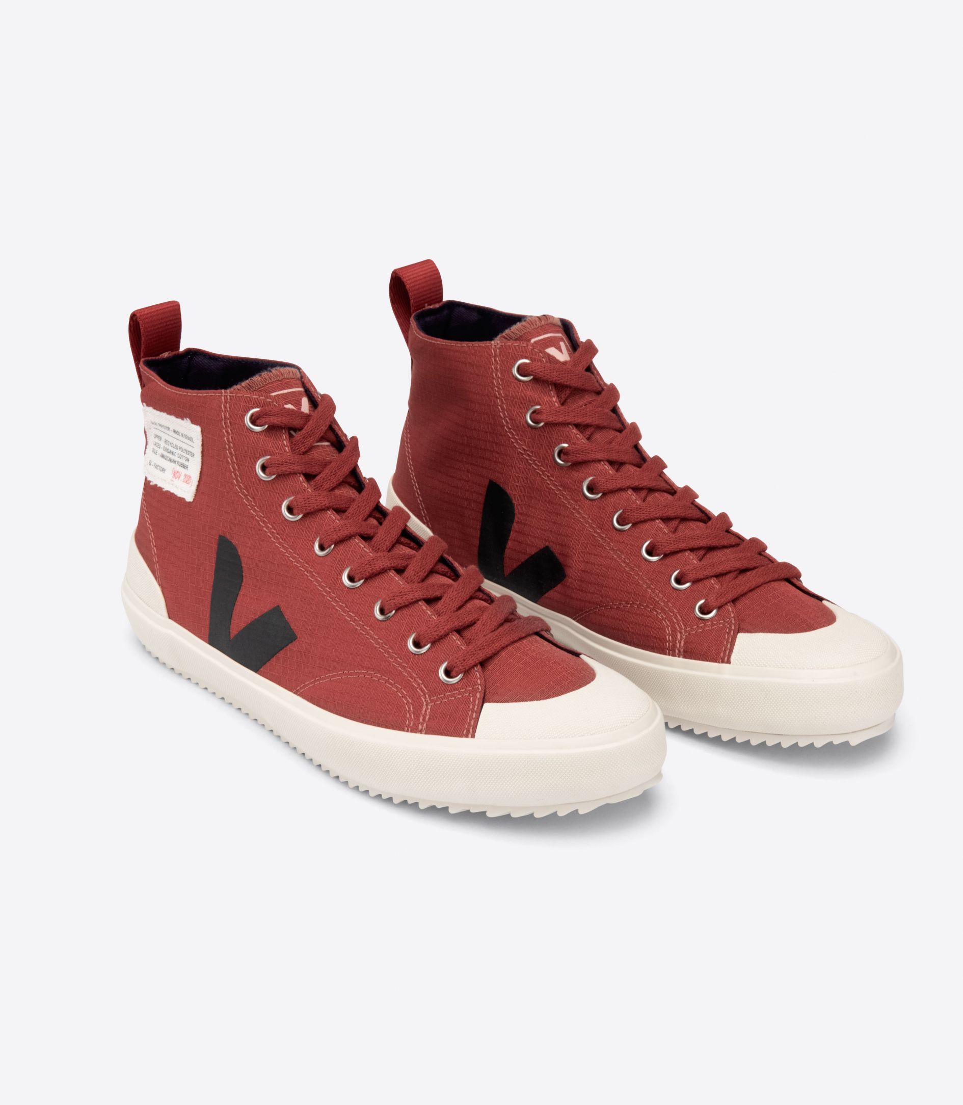 Veja Nova Hl Ripstop Vegan Men's Sneakers Red Black | VJ93785M