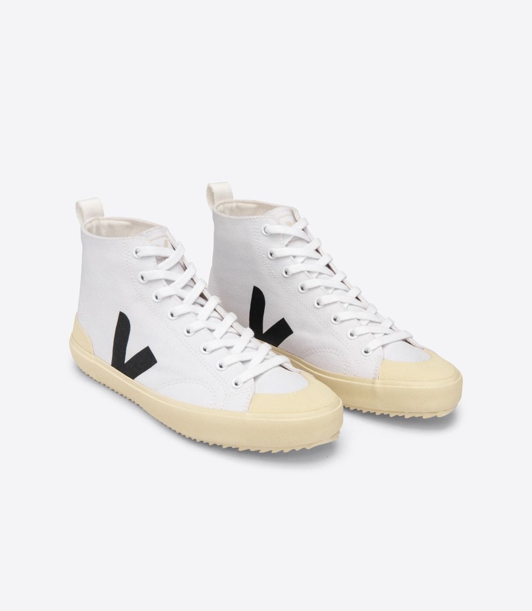 Veja Nova Ht Canvas Men's Sneakers White Black | VJ04581P