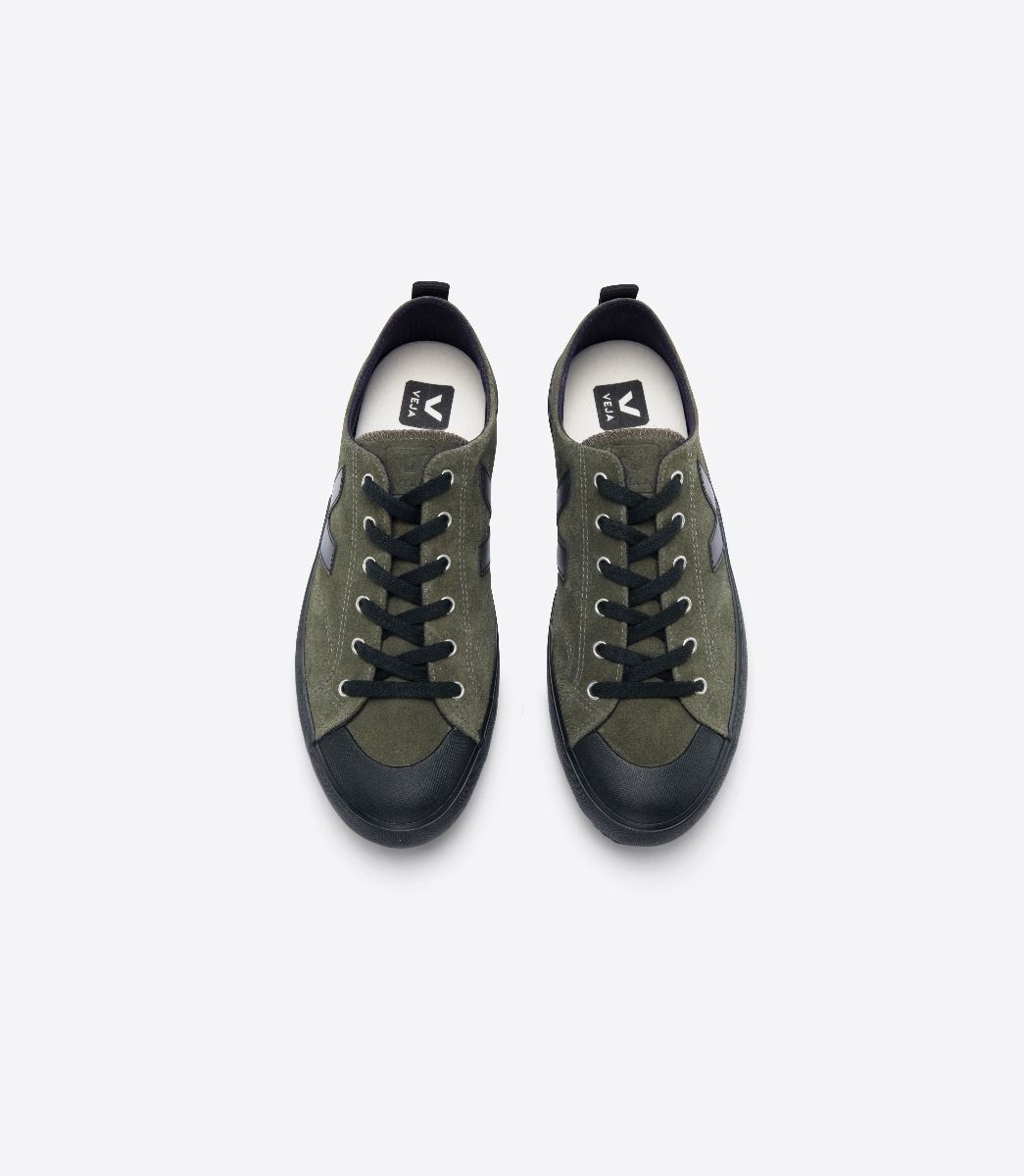 Veja Nova Suede Men's Sneakers Olive Black | VJ41250H