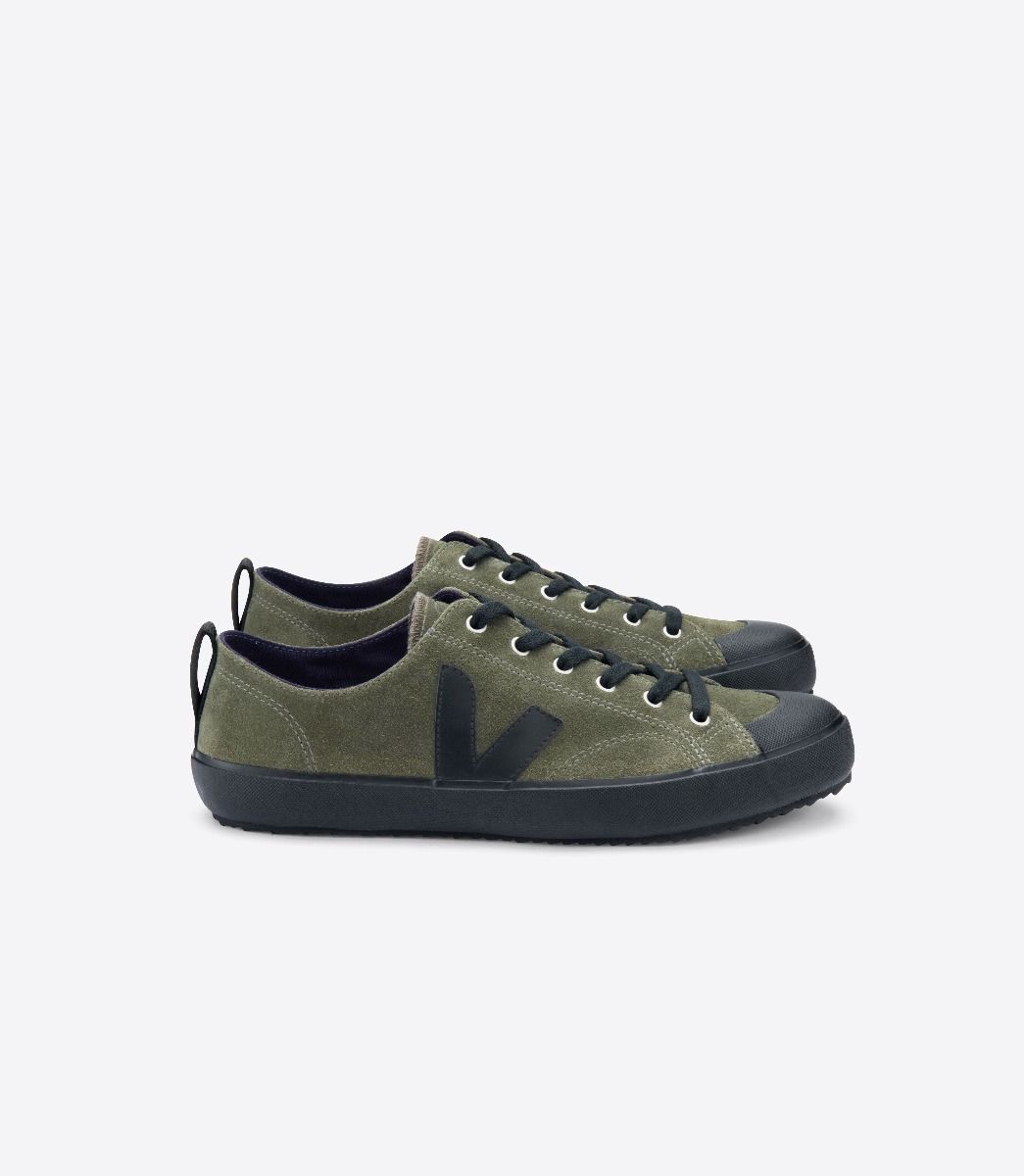 Veja Nova Suede Men\'s Sneakers Olive Black | VJ41250H