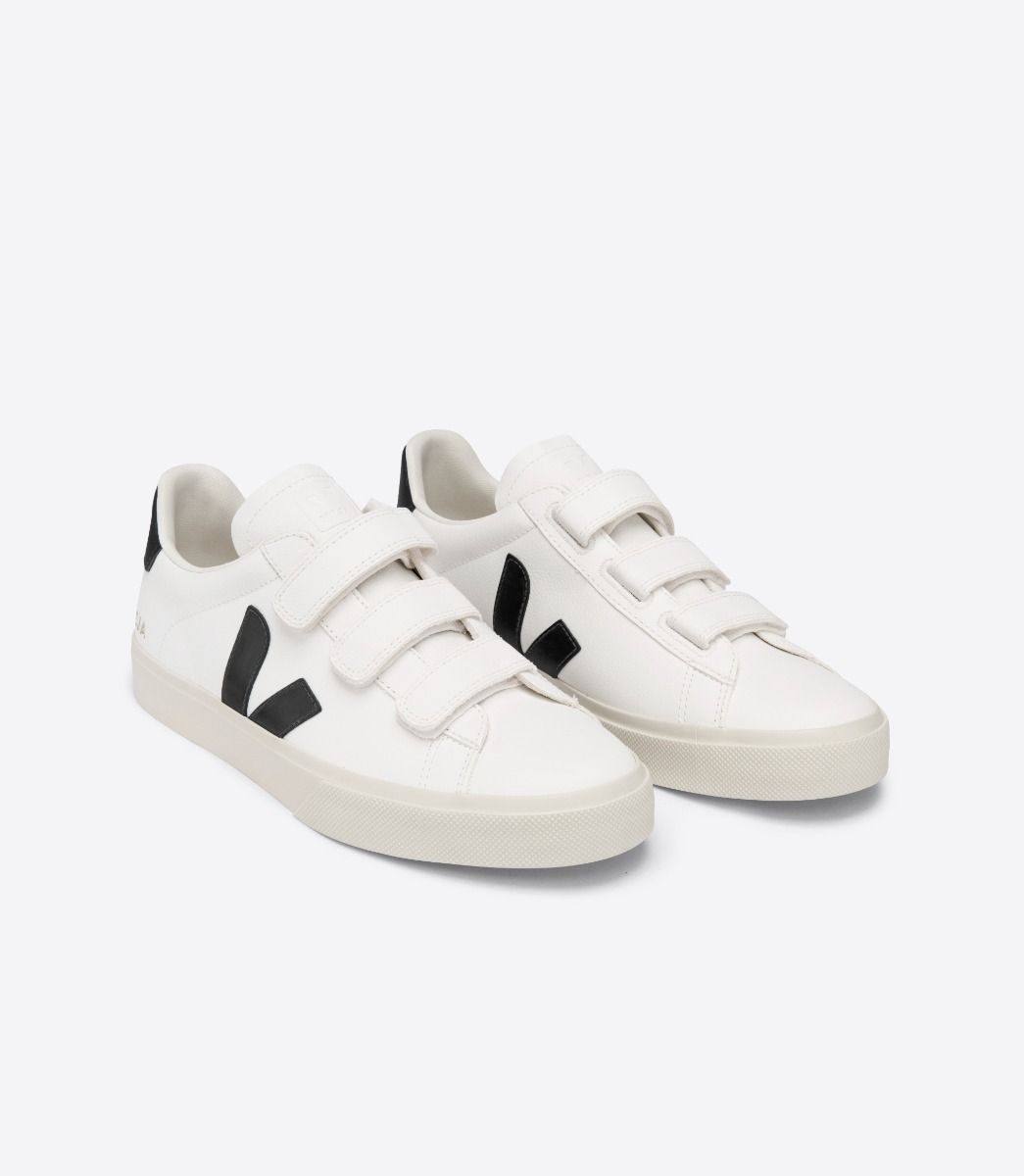 Veja Recife Chromefree Leather Men's Sneakers White Black | VJ08356B