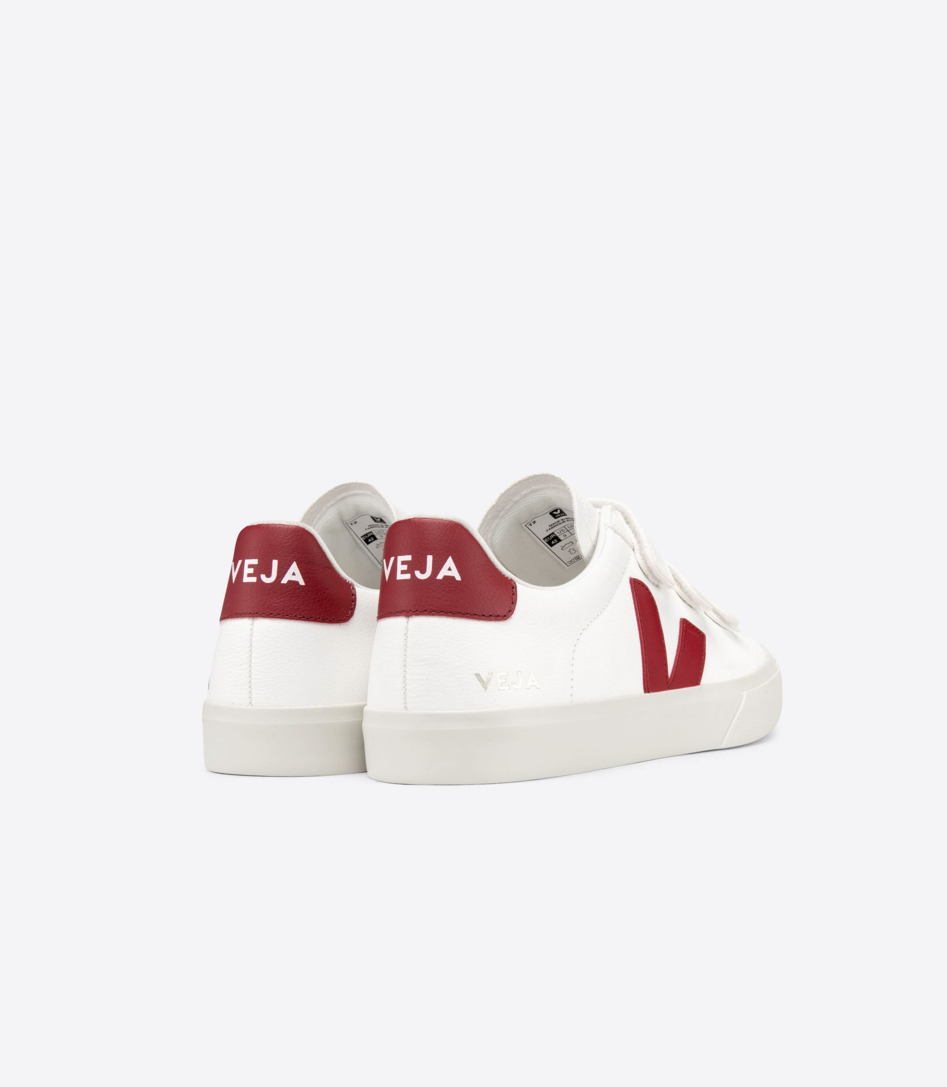 Veja Recife Chromefree Leather Men's Sneakers White Red | VJ16784V