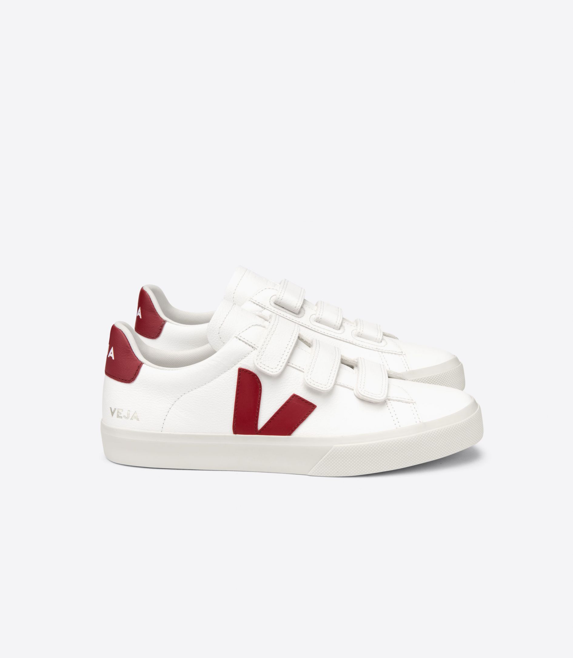 Veja Recife Chromefree Leather Men\'s Sneakers White Red | VJ16784V