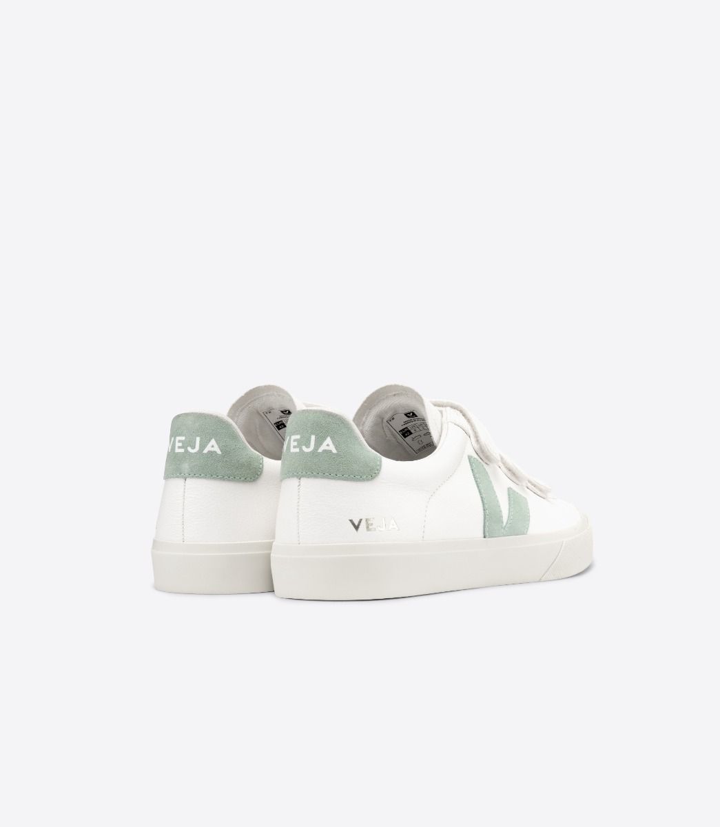 Veja Recife Chromefree Leather Women's Sneakers White Green | VJ15734Z