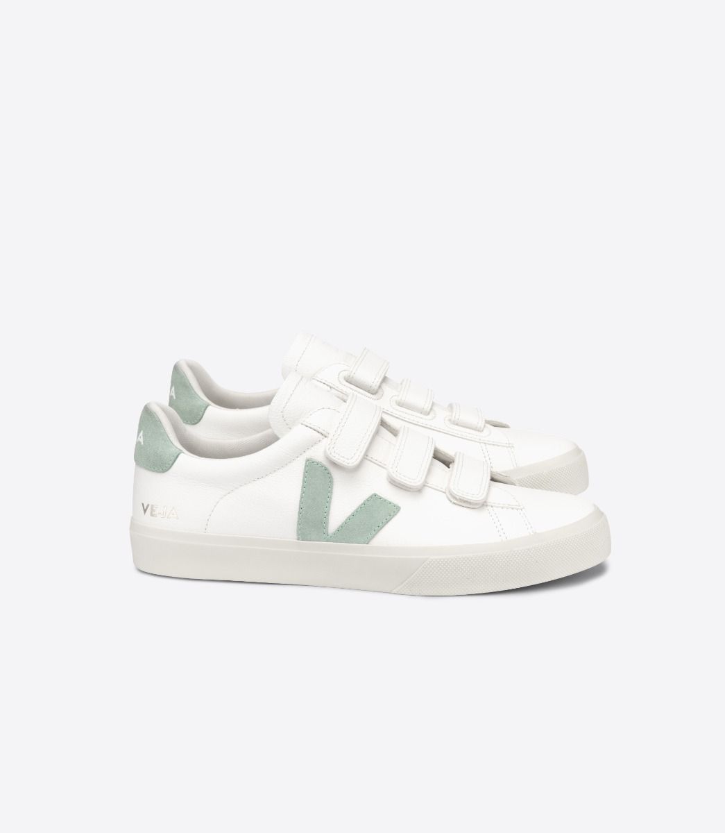 Veja Recife Chromefree Leather Women\'s Sneakers White Green | VJ15734Z