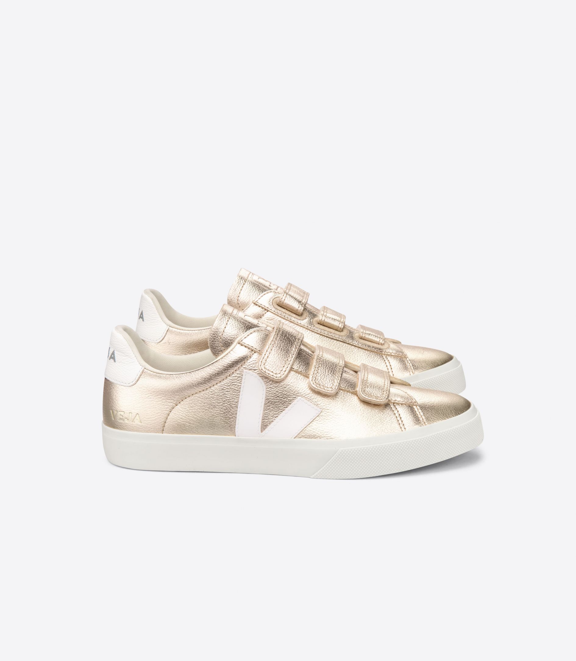 Veja Recife Chromefree Leather Women\'s Sneakers Gold White | VJ58106B