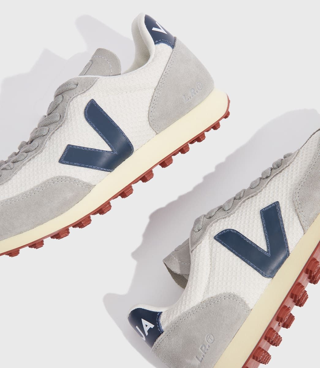 Veja Rio Branco Hexamesh Gravel Men's Sneakers Grey Navy | VJ61298C