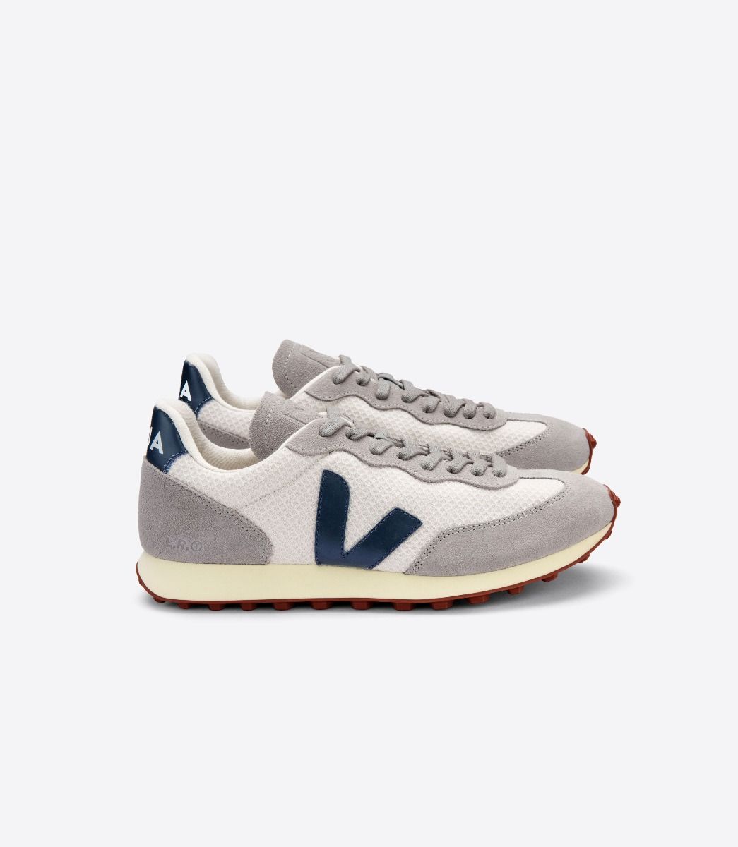 Veja Rio Branco Hexamesh Gravel Men\'s Sneakers Grey Navy | VJ61298C