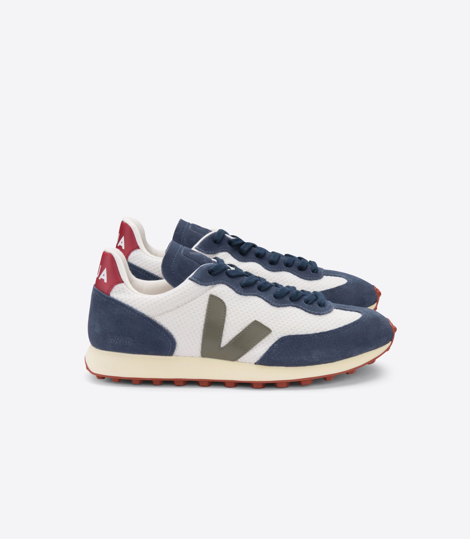 Veja Rio Branco Hexamesh Gravel Men\'s Sneakers Navy Khaki | VJ70385H