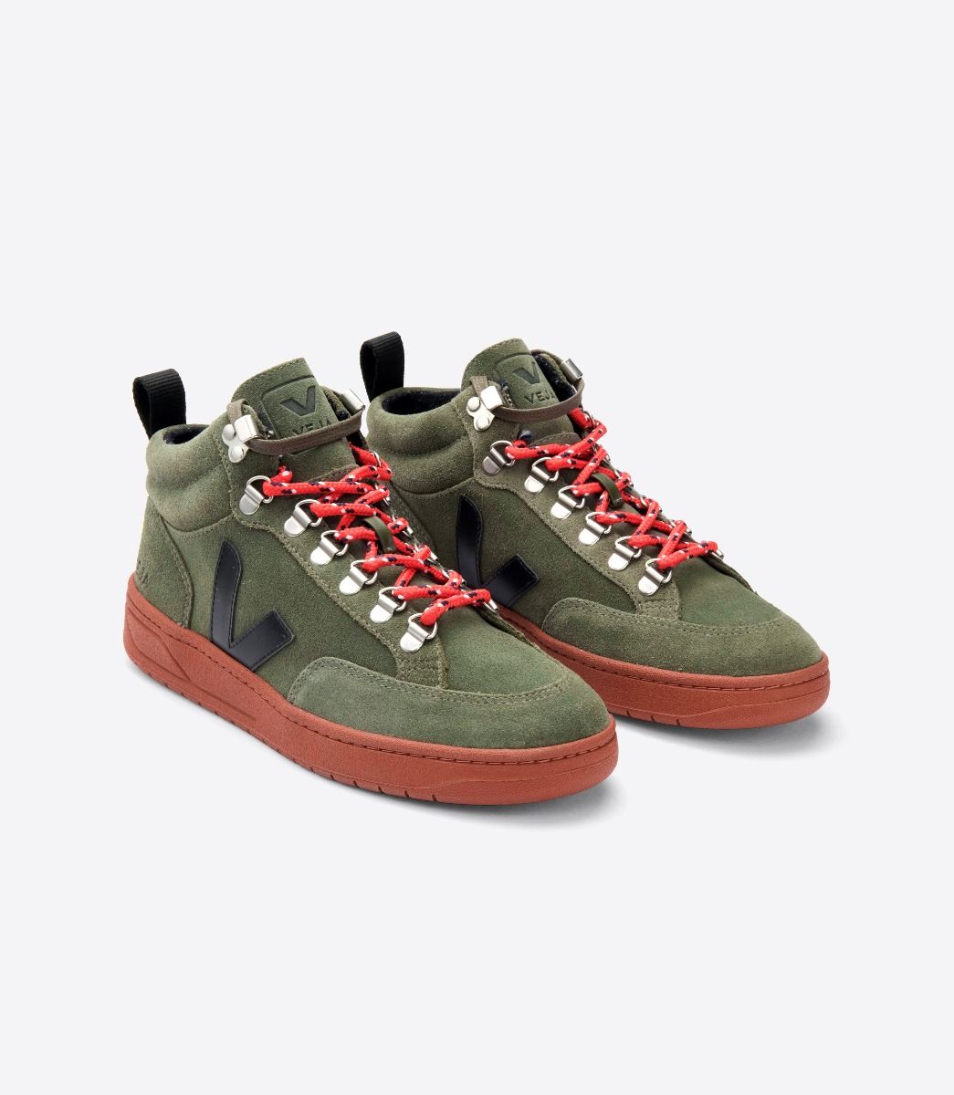 Veja Roraima Suede Men's Sneakers Olive Black | VJ24038G