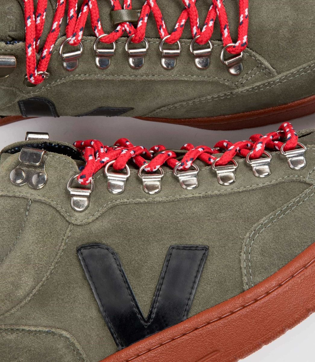 Veja Roraima Suede Men's Sneakers Olive Black | VJ24038G