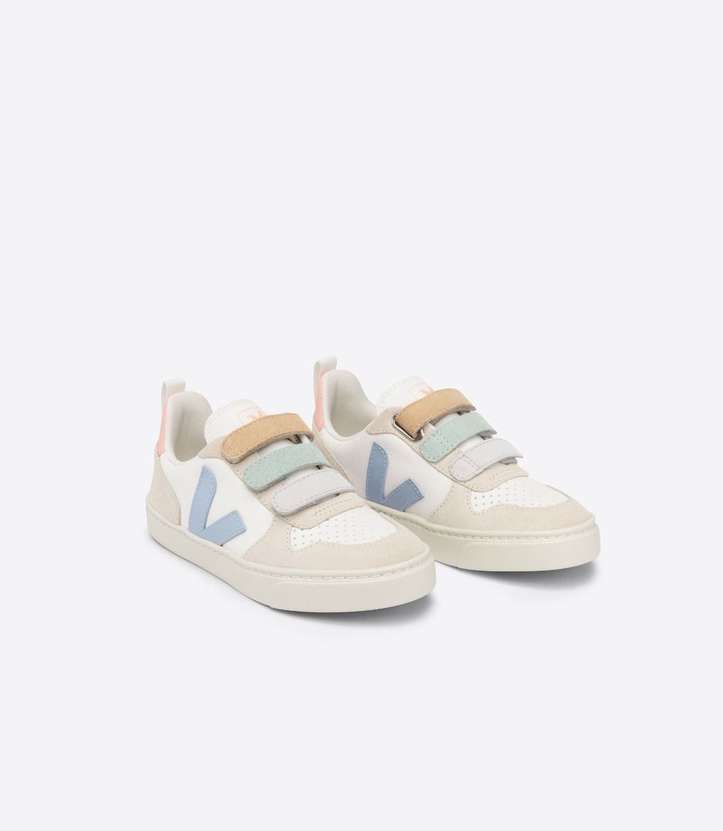 Veja V-10 Chromefree Kids' Sneakers Multicolor White Blue | VJ14370F