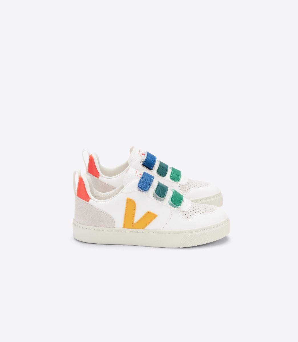 Veja V-10 Chromefree Kids\' Sneakers Multicolor White | VJ63098G