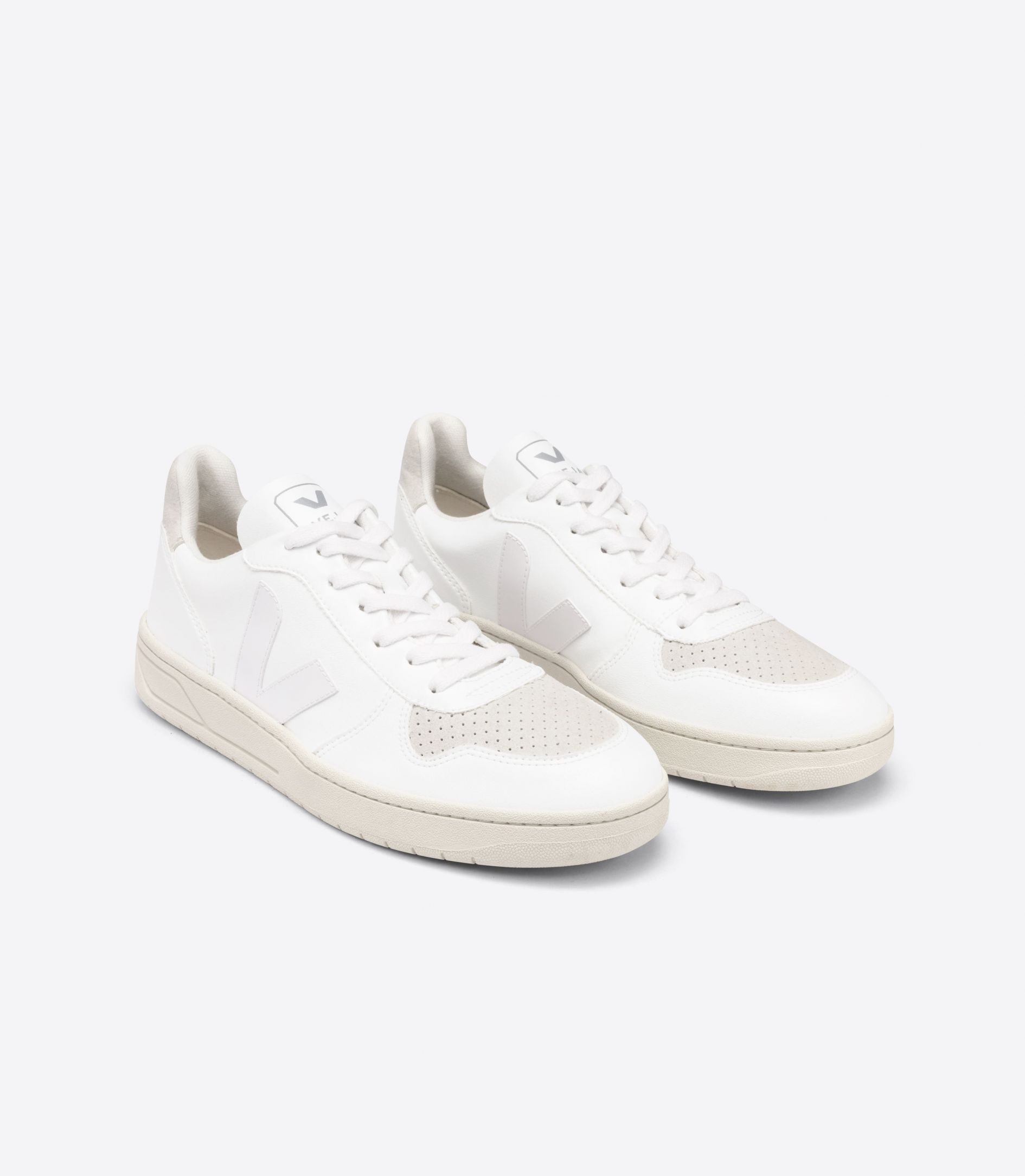 Veja V-10 Cwl Men's Sneakers White Beige | VJ64071N