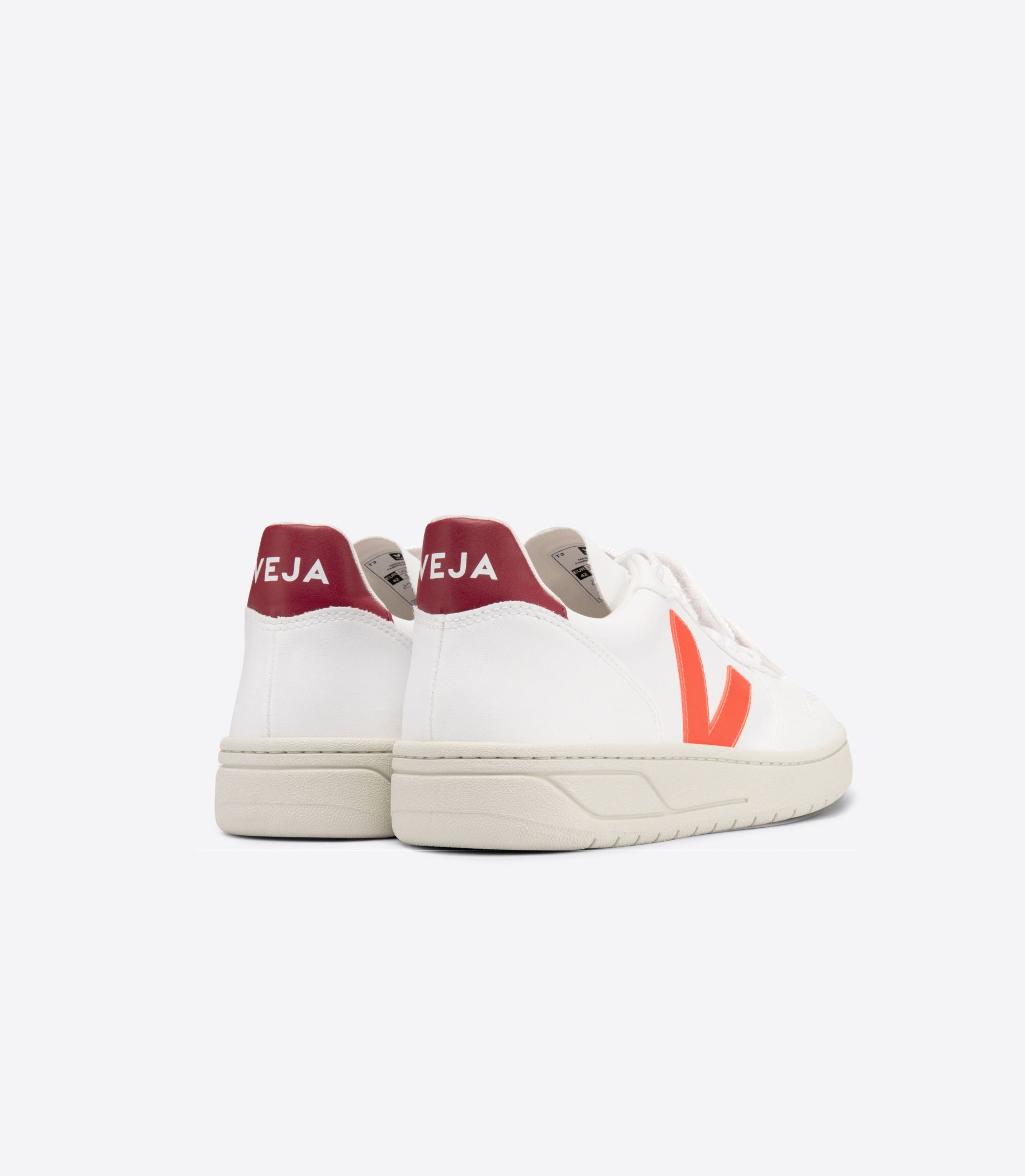 Veja V-10 Cwl Men's Sneakers White Orange Red | VJ93051D