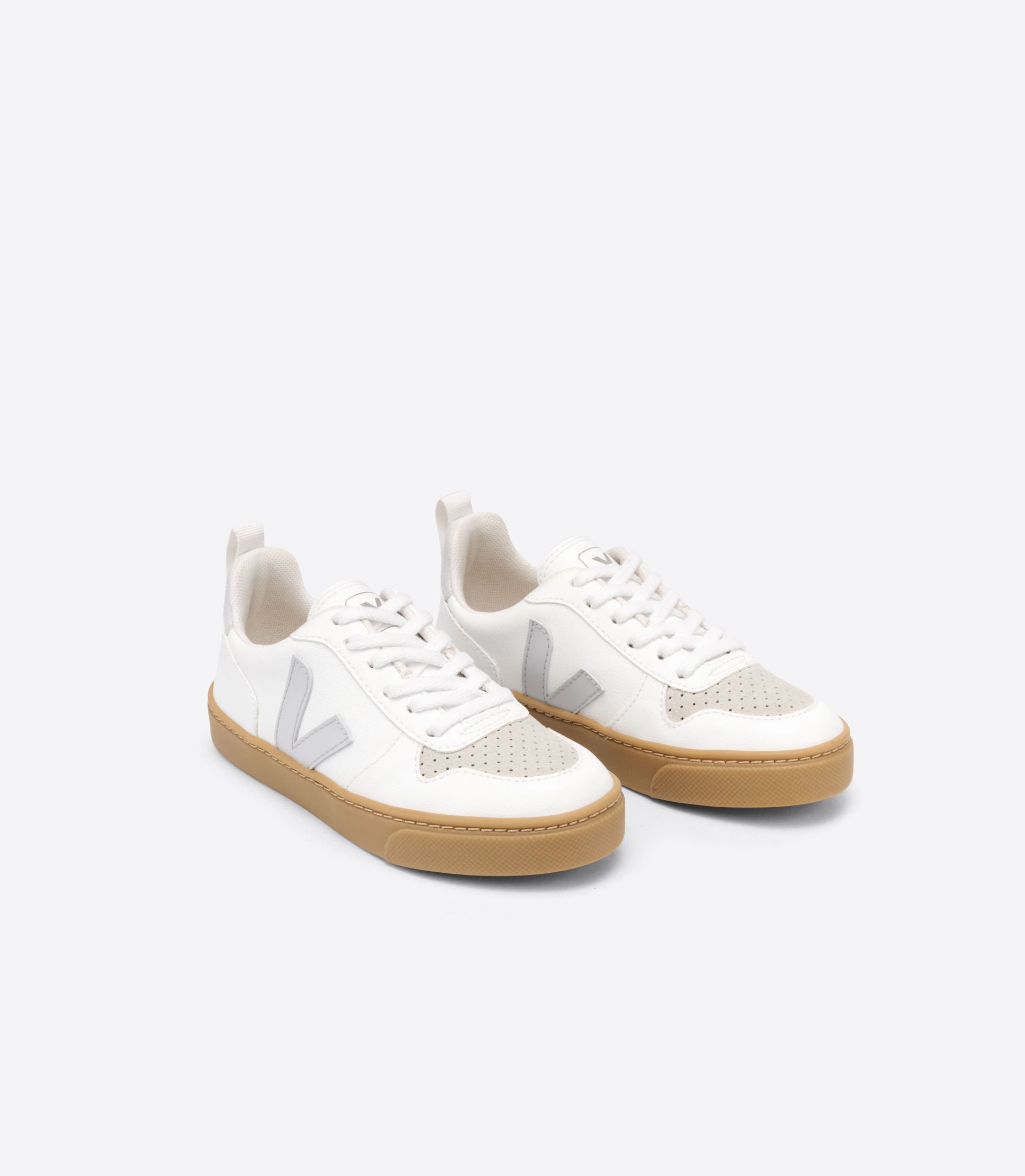 Veja V-10 Lace Cwl Kids' Sneakers White Beige | VJ24861J